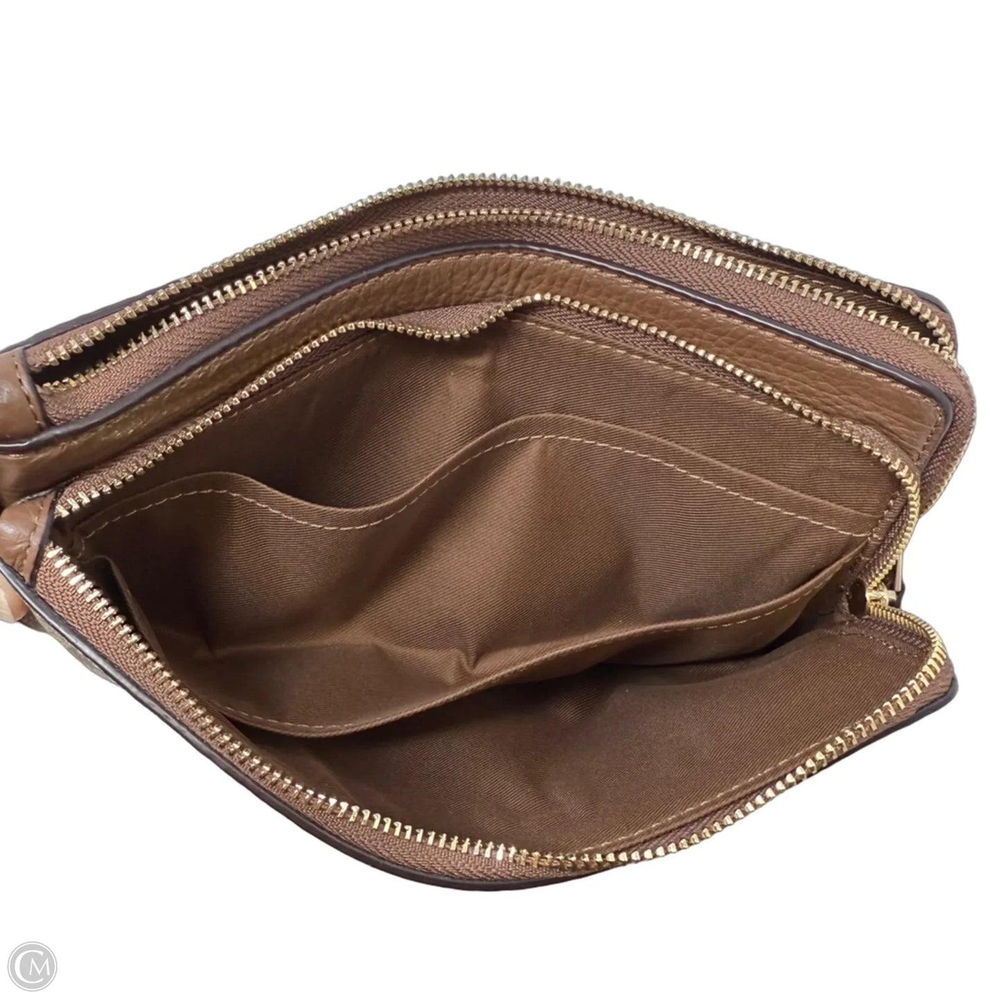 Double Zip Wristlet Designer By Coach, Size: Medium