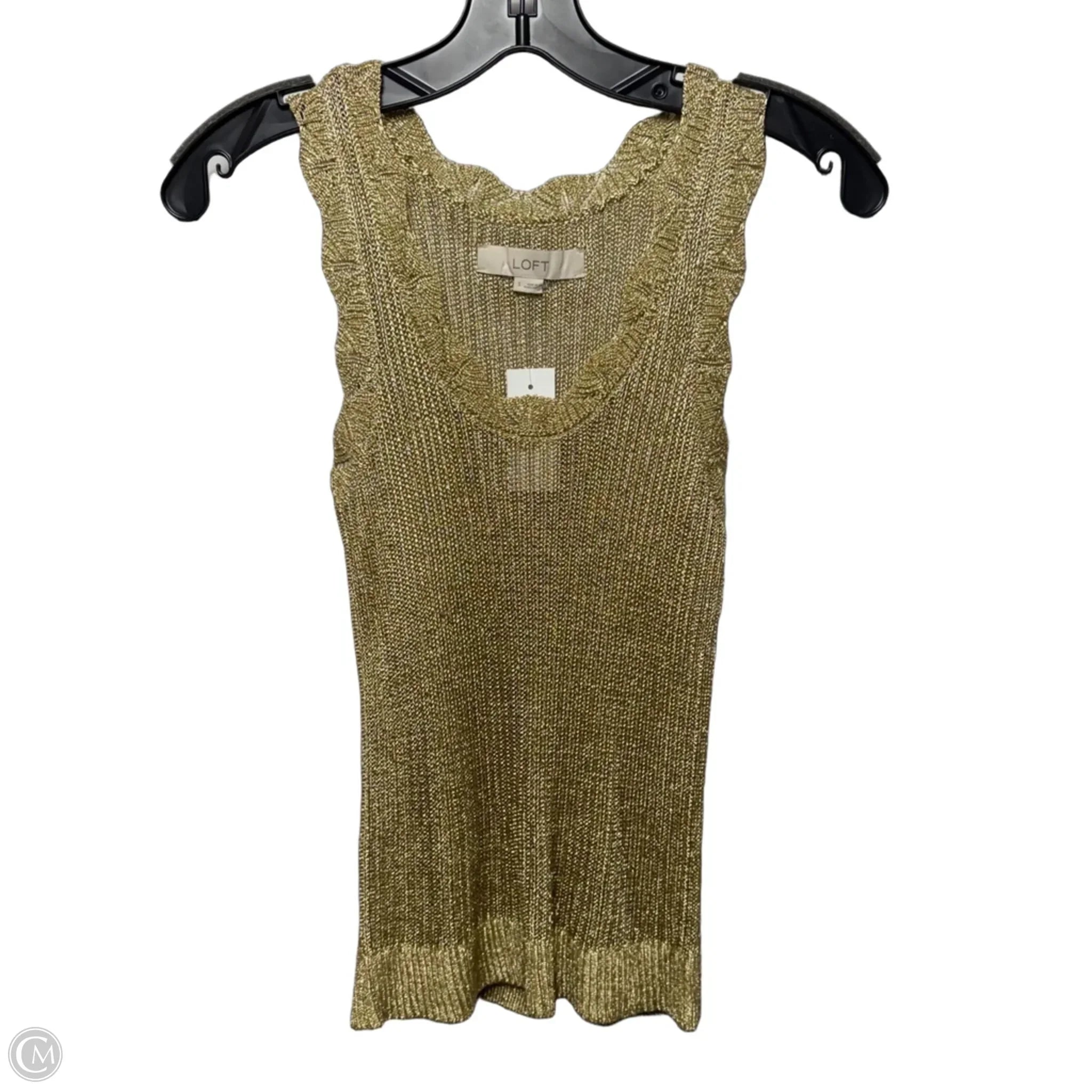 gold dress loft Loft size 6 gold lace a line dress euc