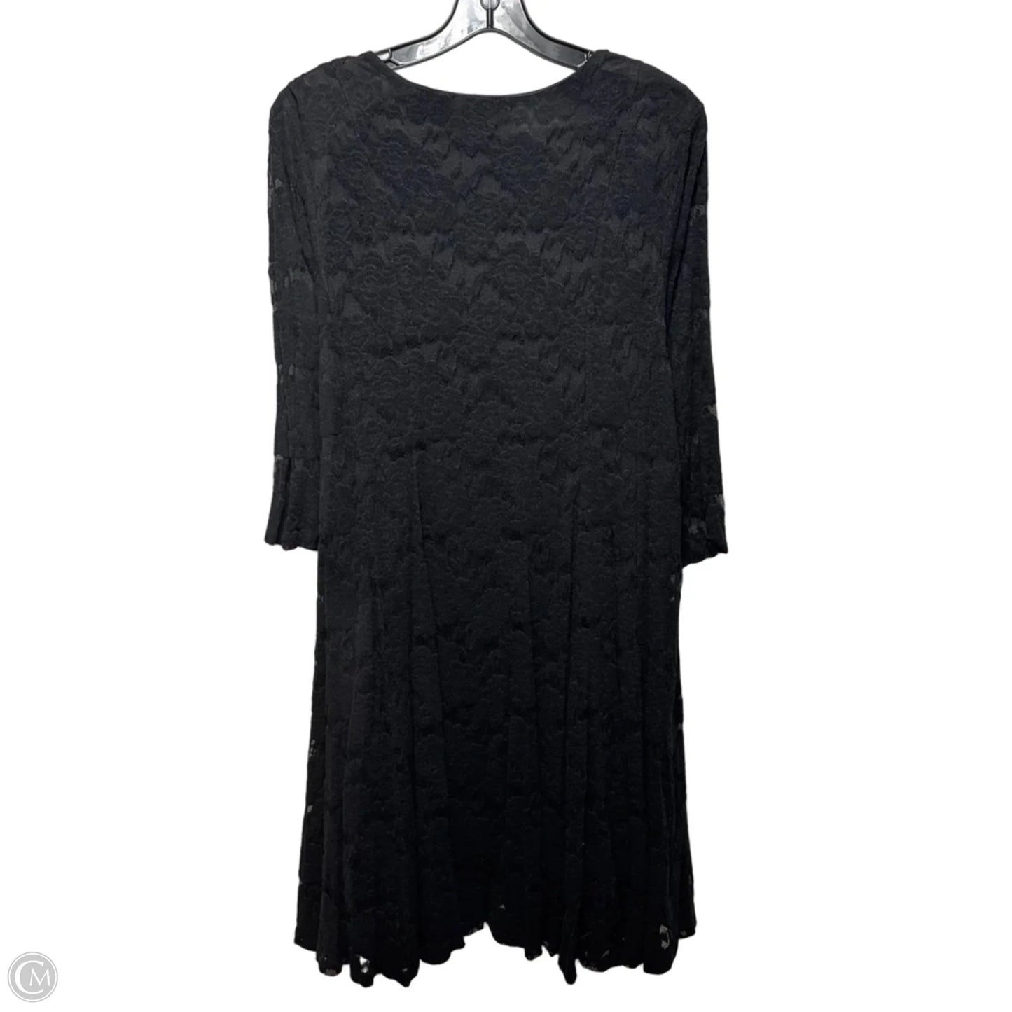 Flocked Lace Dress Casual Midi By Torrid In Black, Size: 2x