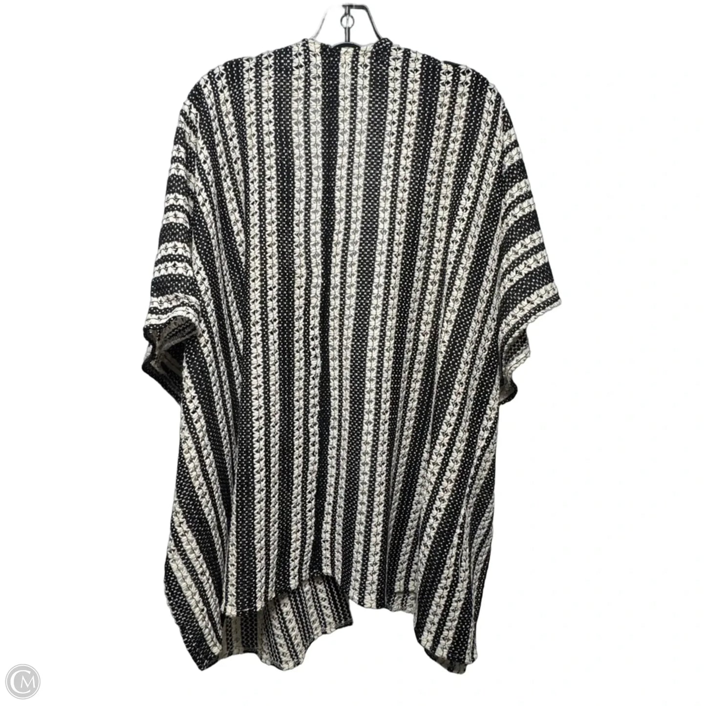 Sweater Cardigan By Maurices In Black & Cream, Size: Osfm