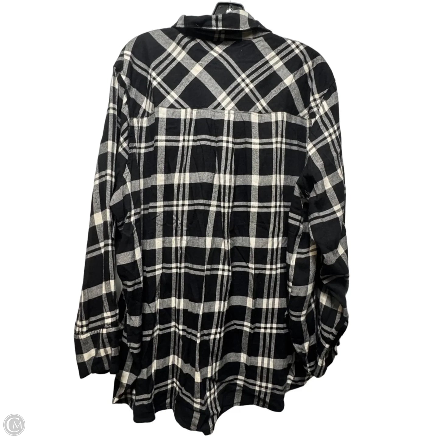 Top Long Sleeve By Lane Bryant In Checkered Pattern, Size: 18