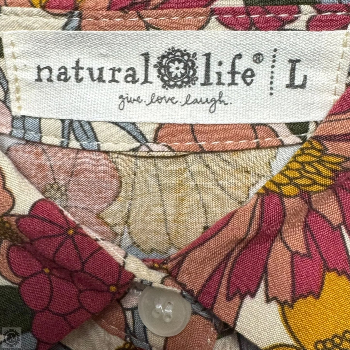 Rebecca Midi Dress By Natural Life In Pink Vintage Floral Print, Size: L