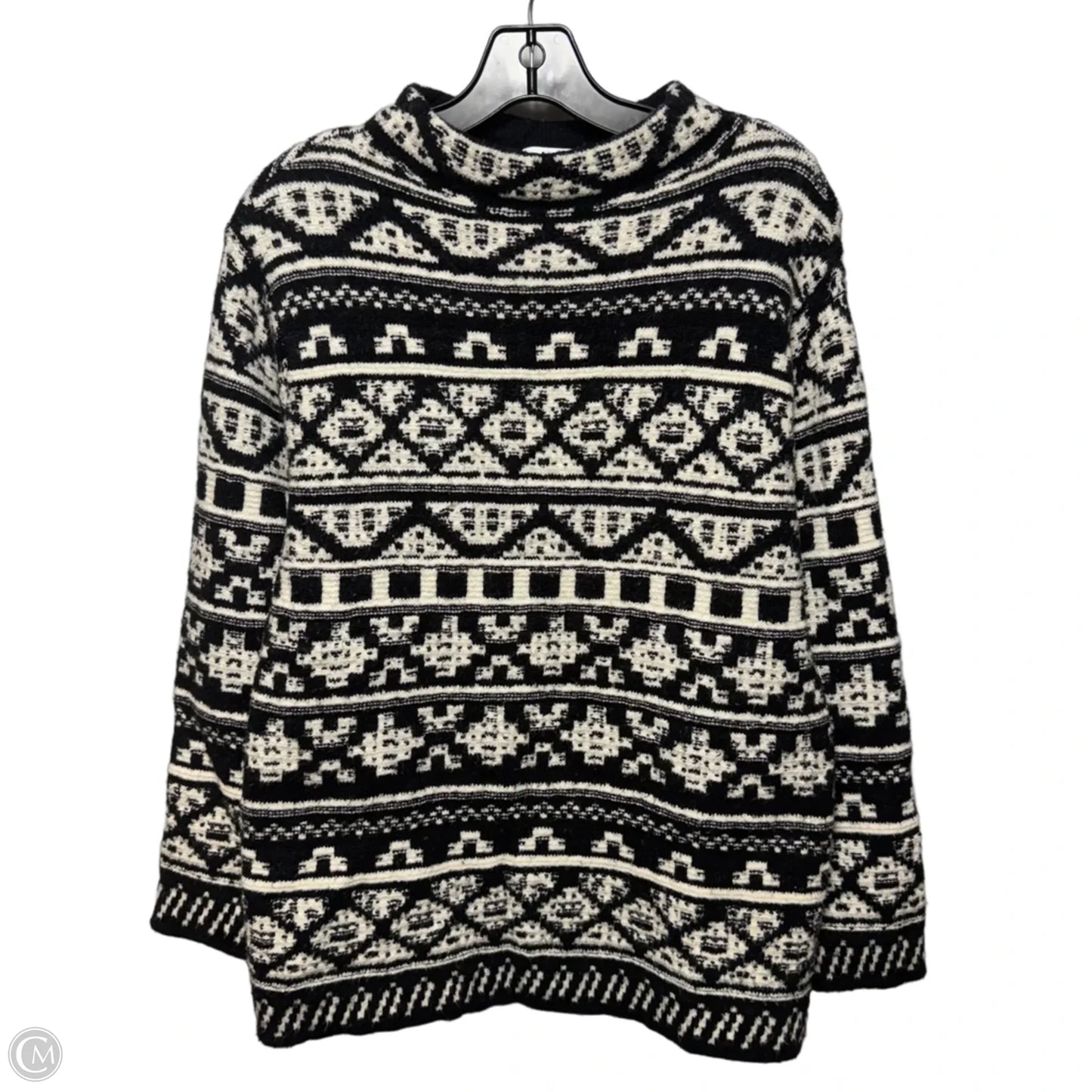 Sweater By J. Jill In Black & Cream, Size: S