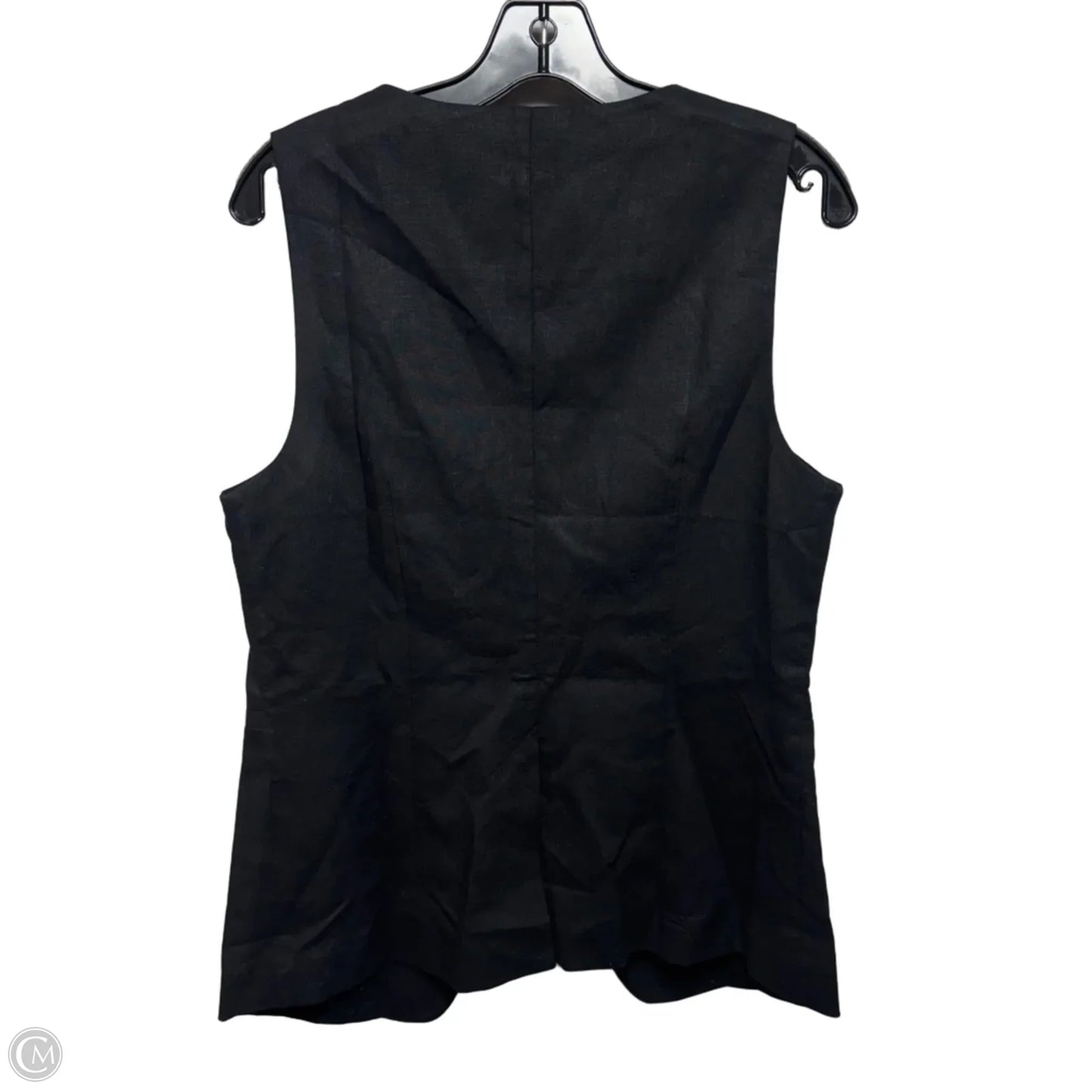 Linen Blend Vest By Gap In Black, Size: M