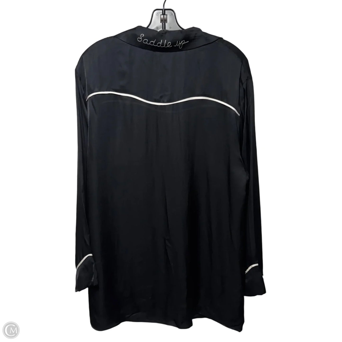 Saddle Up Top Long Sleeve By Anthropologie In Black & White, Size: S
