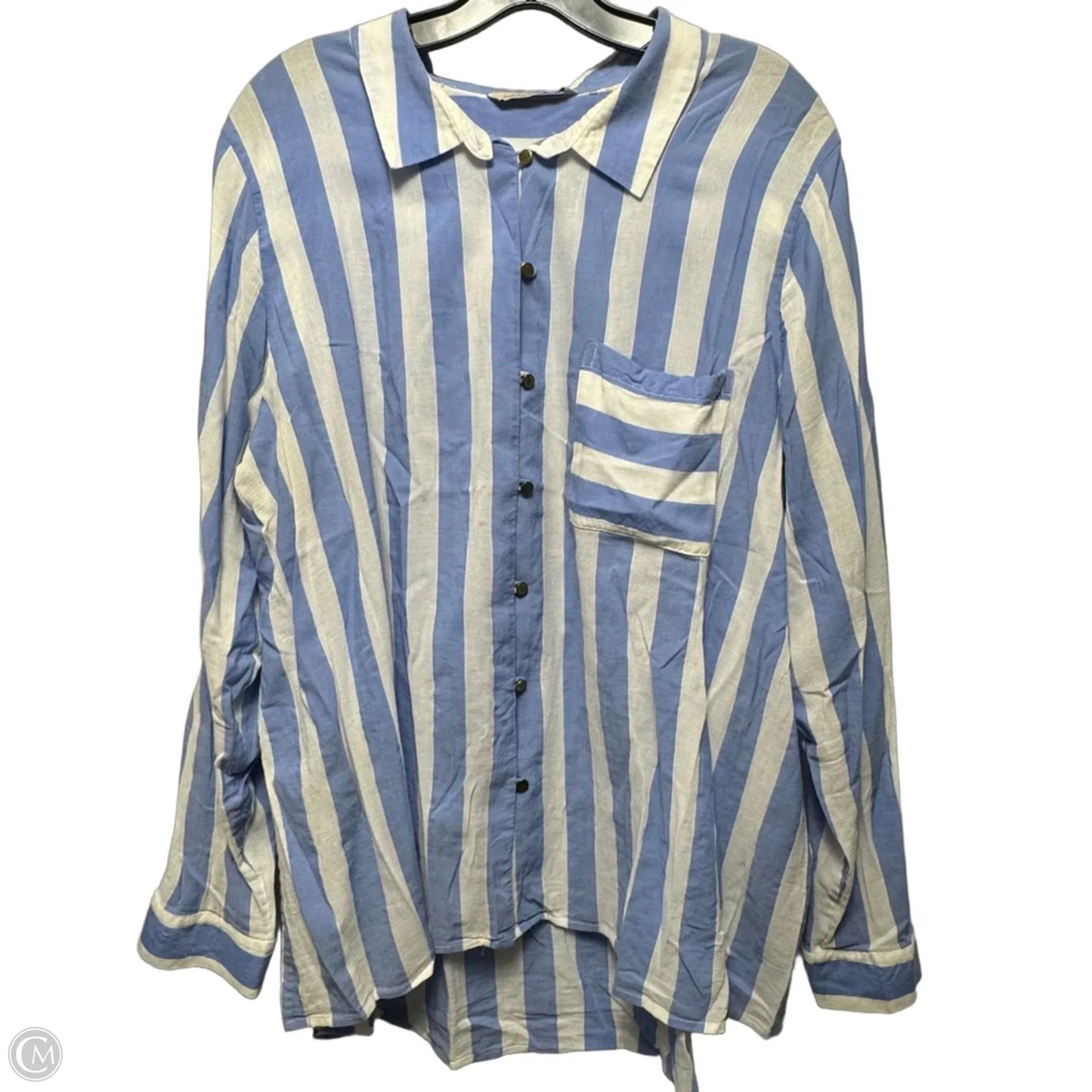 Top Long Sleeve By Soft Surroundings In Striped Pattern, Size: 3x