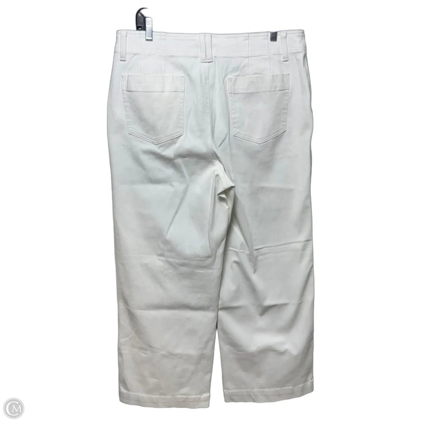 Relaxed Trouser Jeans By Talbots In White Denim, Size: 14