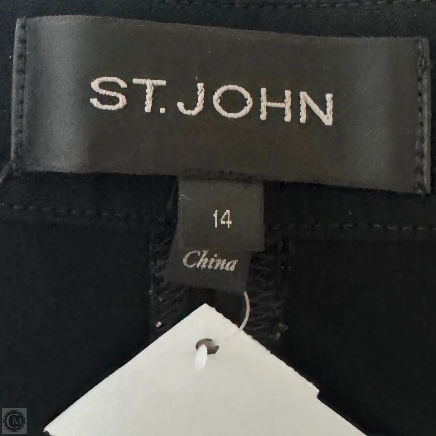 Jennifer Pants Luxury Designer By St John Collection In Black, Size: 14