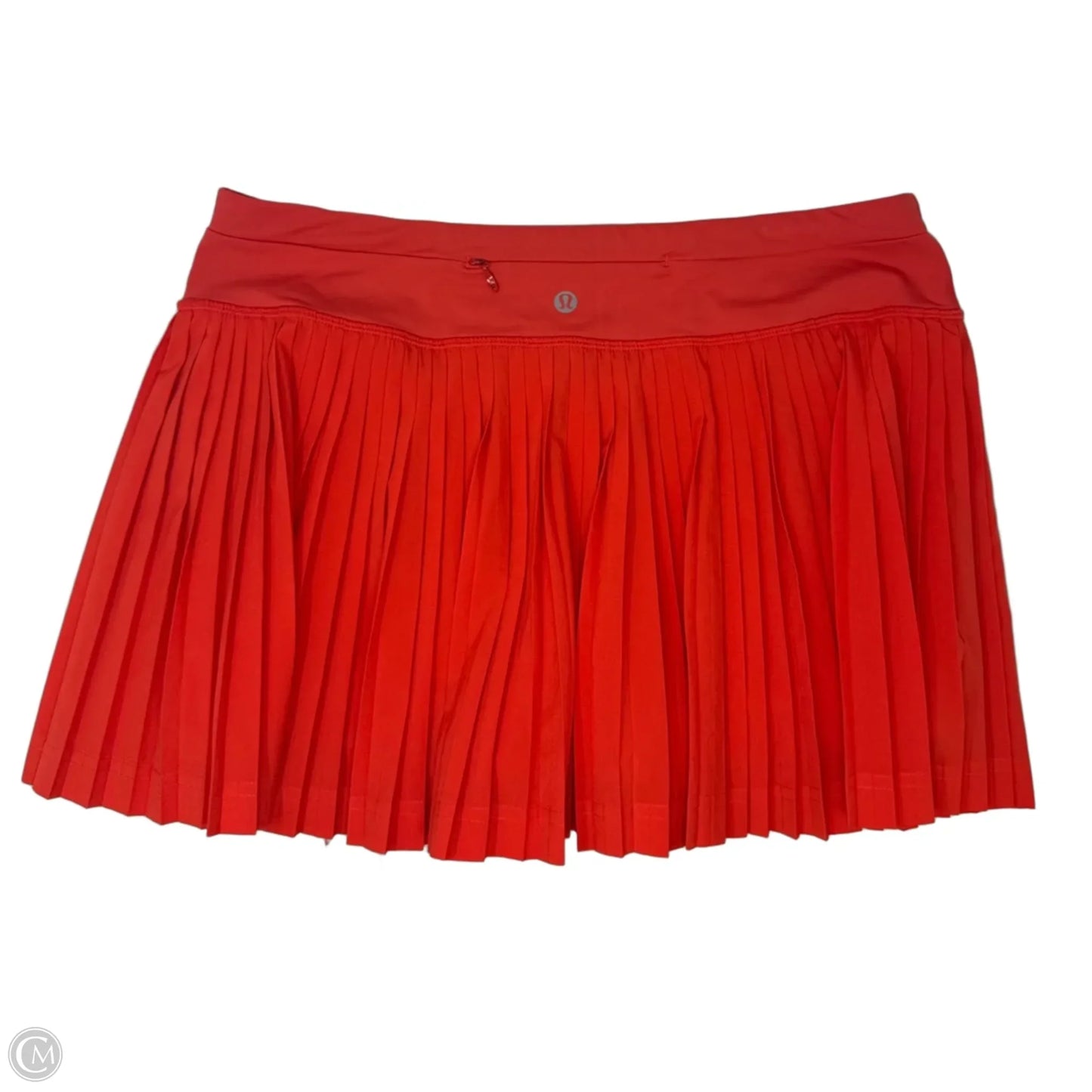 Athletic Skort By Lululemon In Orange, Size: 8