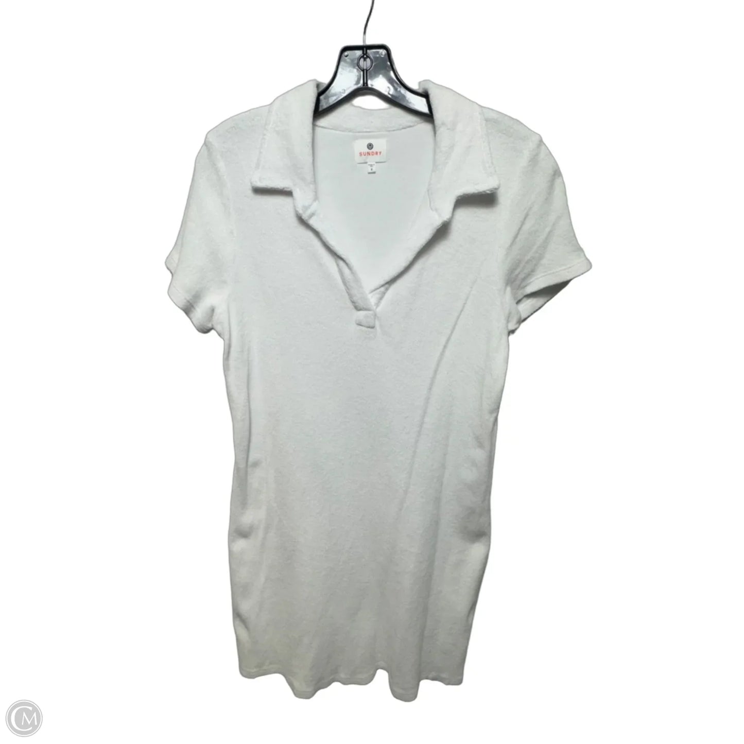 Terry Polo shirt dress By Sundry In White, Size: 2