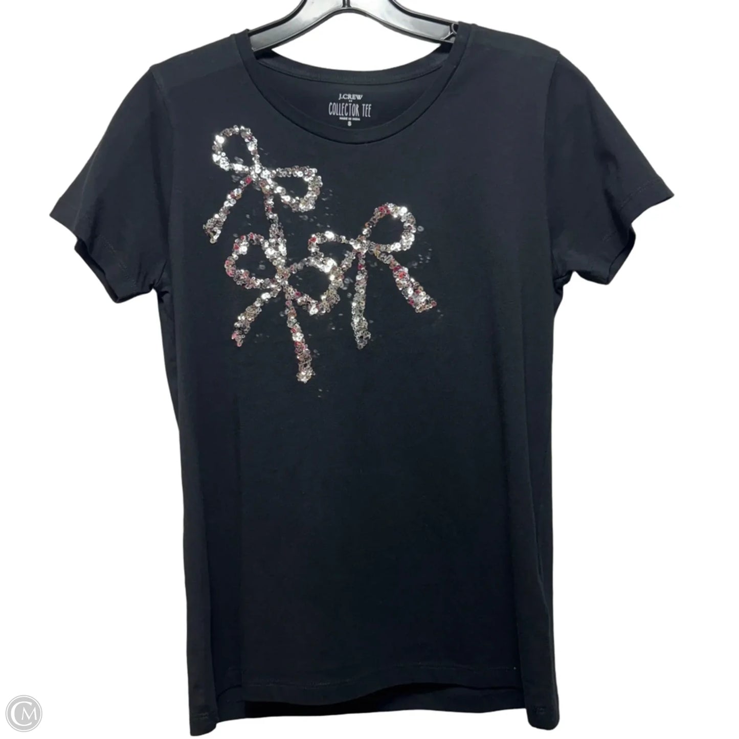 Top Short Sleeve By J. Crew In Black, Size: S