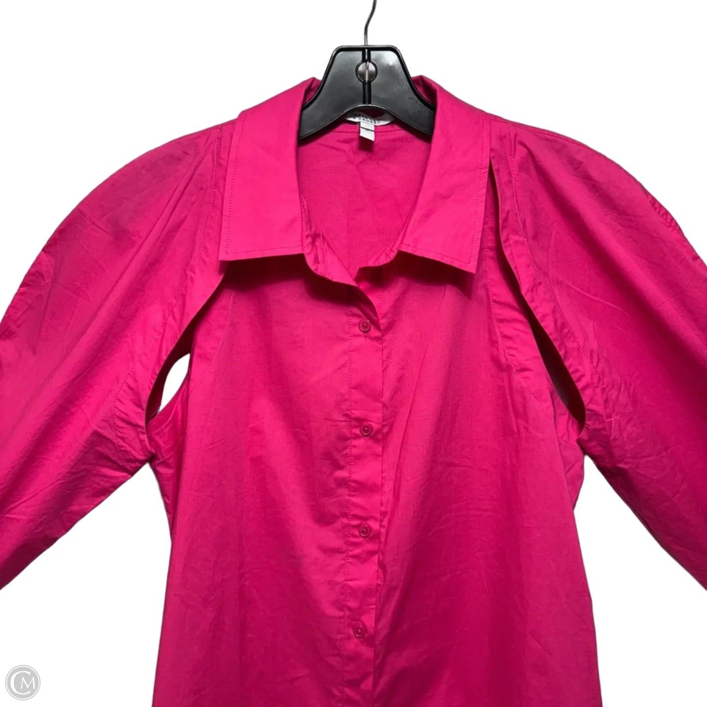 Casper Poplin Cutout Top Long Sleeve Designer By Derek Lam In Pink, Size: 10
