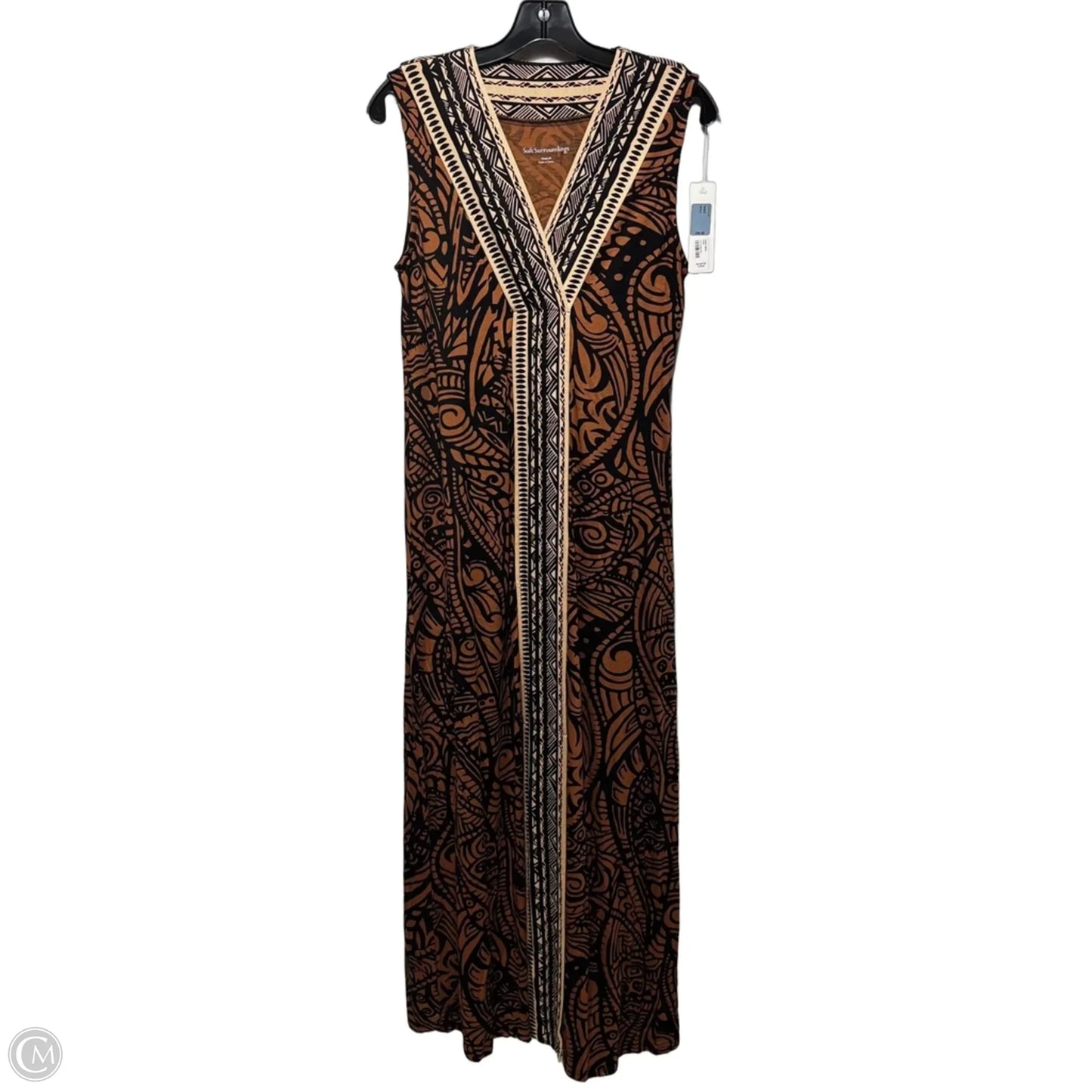 Serengeti Maxi Dress By Soft Surroundings In Black & Brown, Size: M