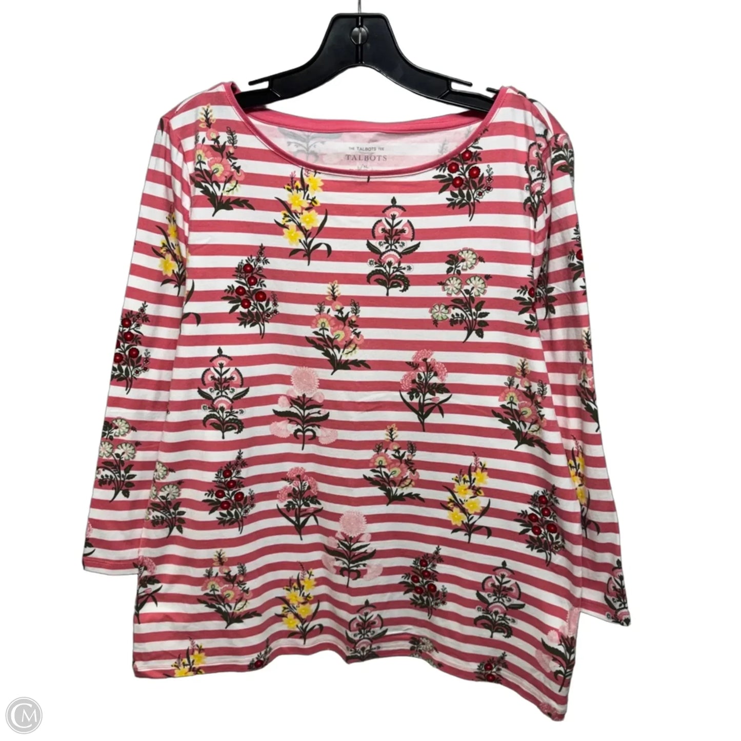 Top Long Sleeve By Talbots In Striped Pattern, Size: Xl