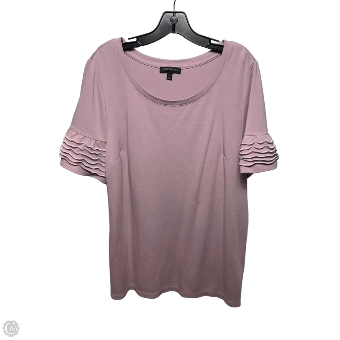 Top Short Sleeve By Lane Bryant In Purple, Size: 14/16