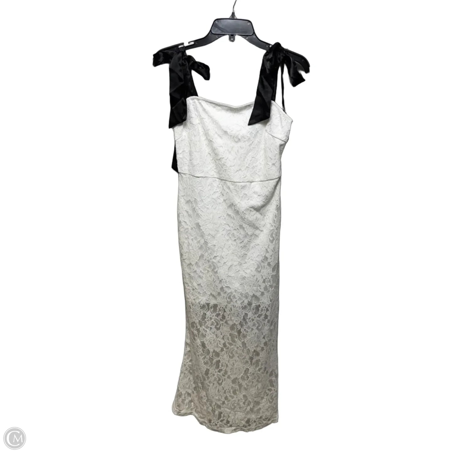 Finest Romance White Lace Tie-Strap Midi Dress By Lulus In White, Size: M