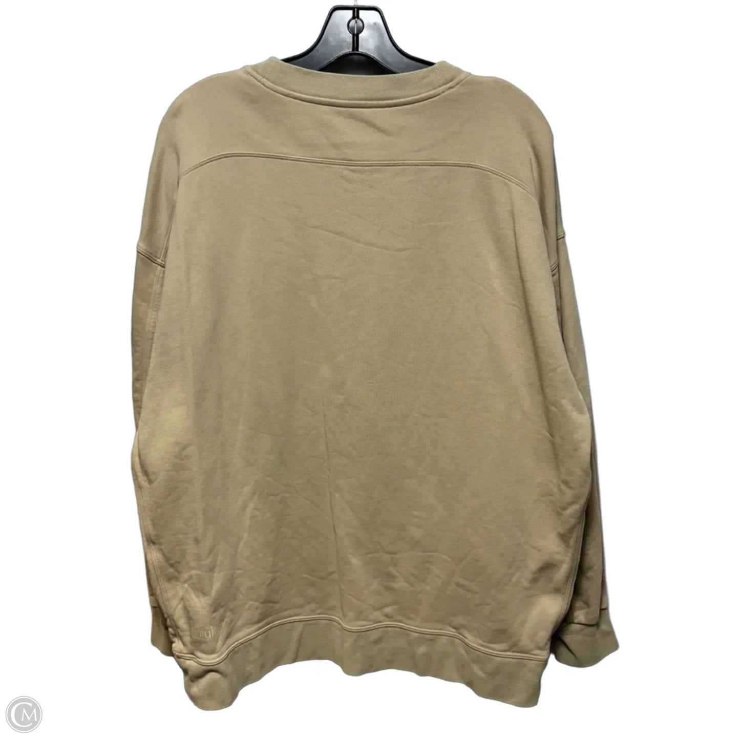 Athletic Top Long Sleeve Crewneck By Lululemon In Tan, Size: 8
