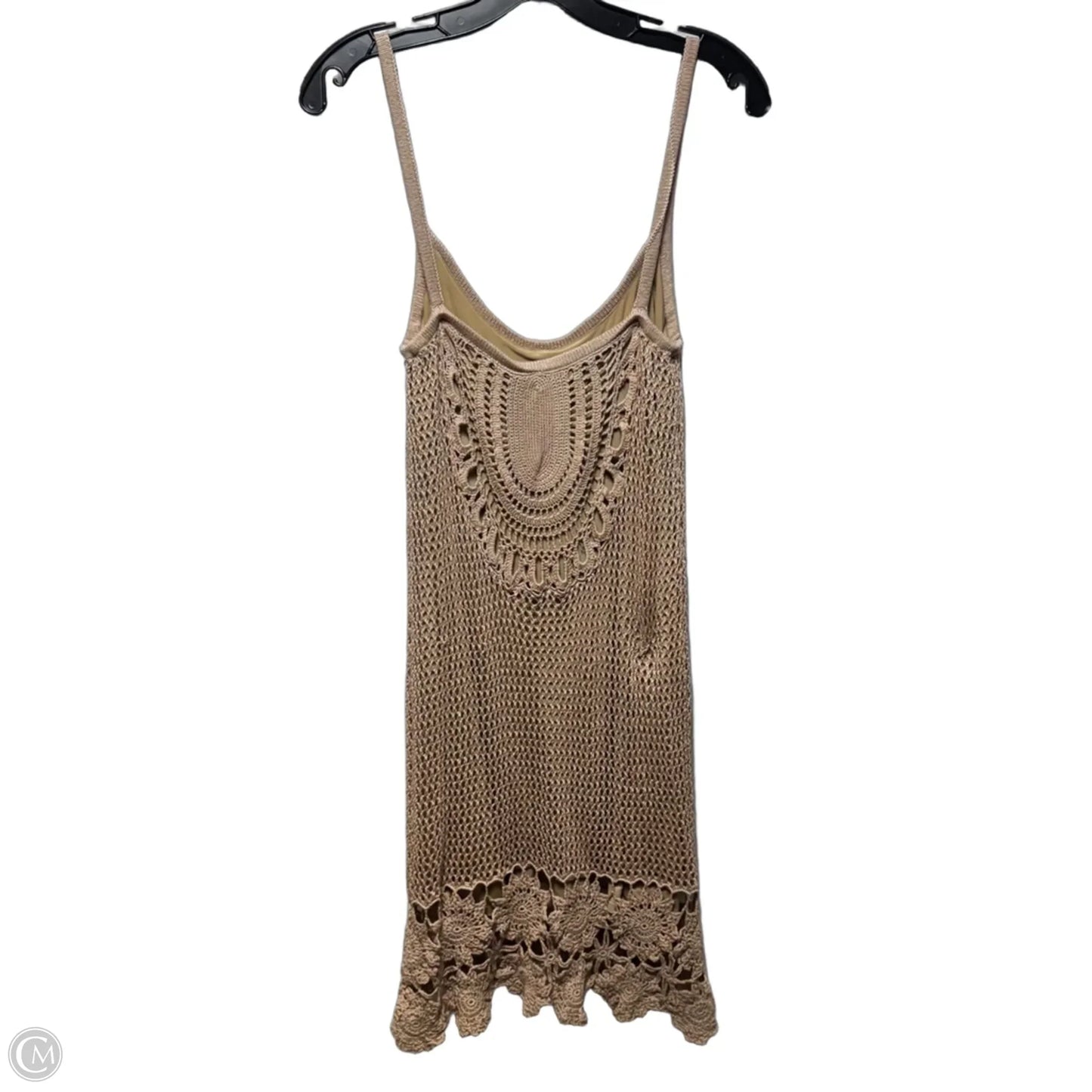 Crochet Dress Casual Short By Trina Turk In Tan, Size: 4