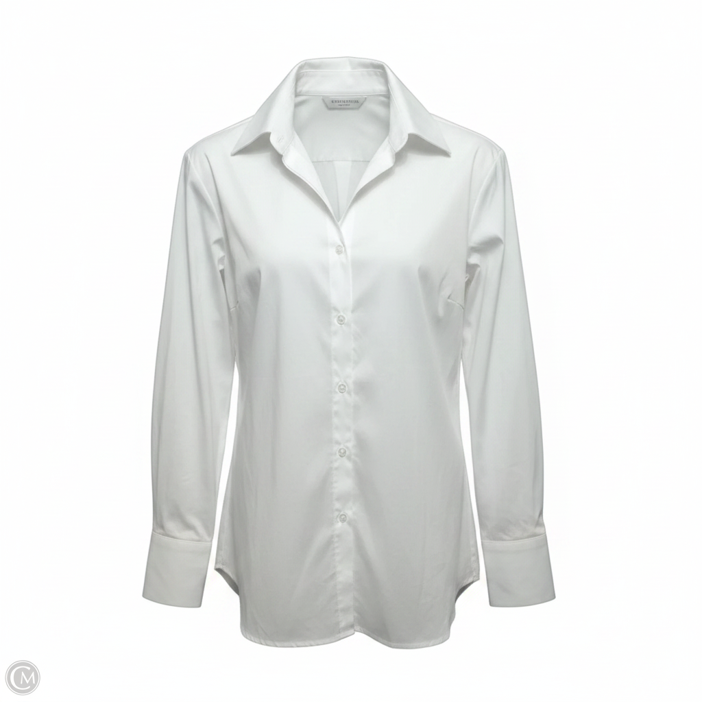 Top Long Sleeve By Cobblestone In White, Size: XL