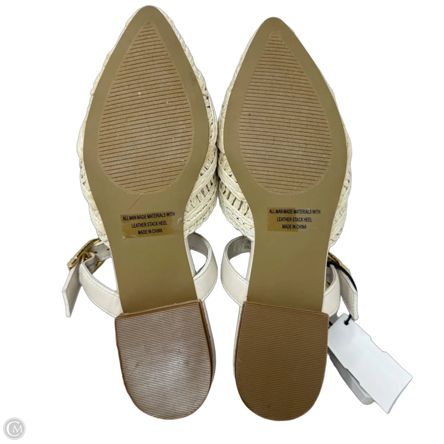Domainica Woven Buckle Flat Mules By Dolce Vita In Cream, Size: 6.5