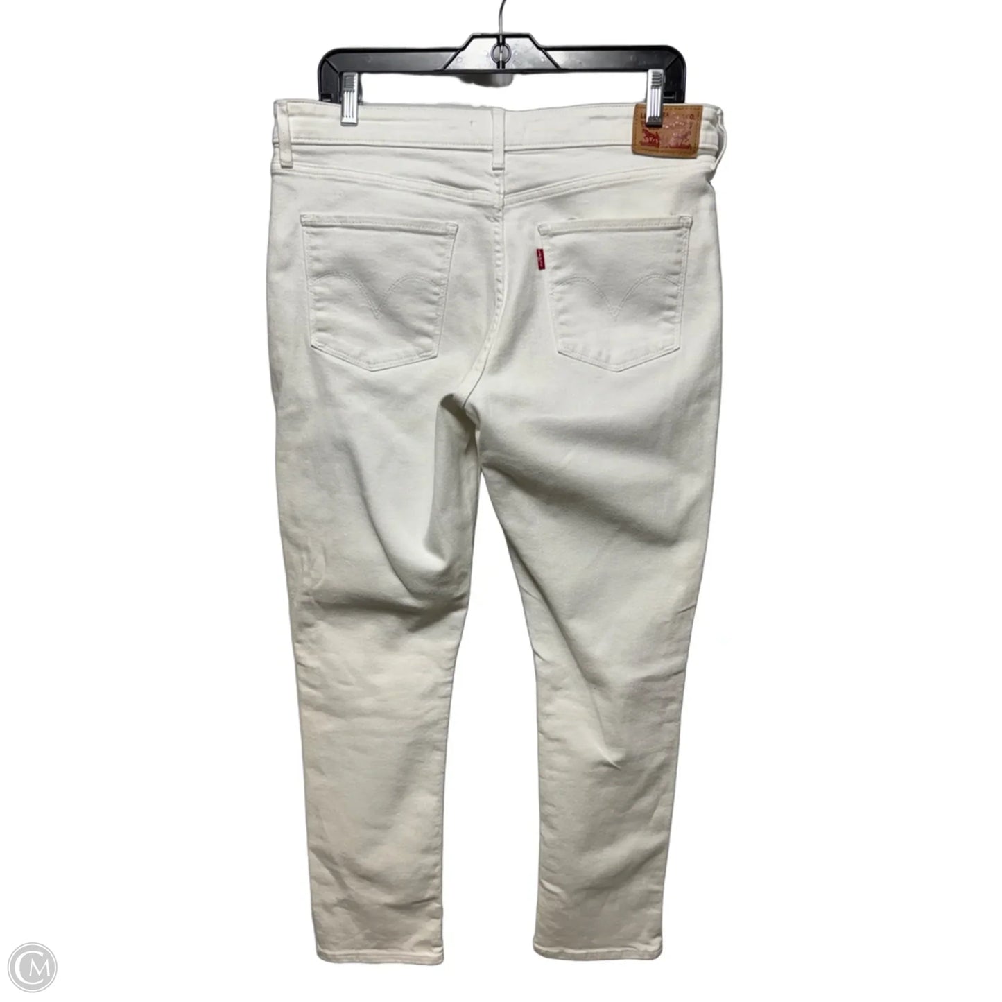 Mid Rise Skinny Jeans By Levis In White, Size: 14/32