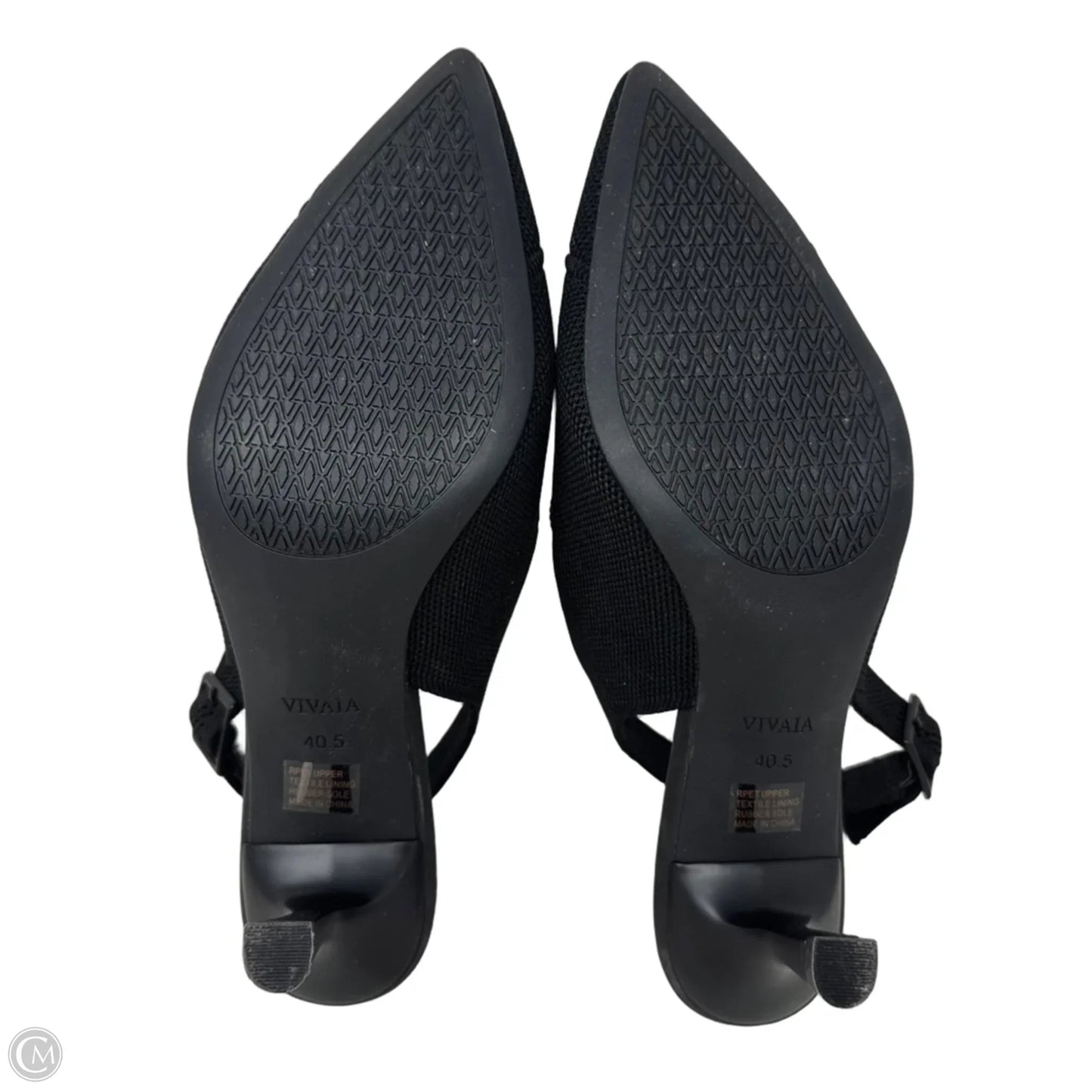 Addison Pointed-Toe Slingback Heels By Vivaia In Black, Size: 10.5 (40.5)