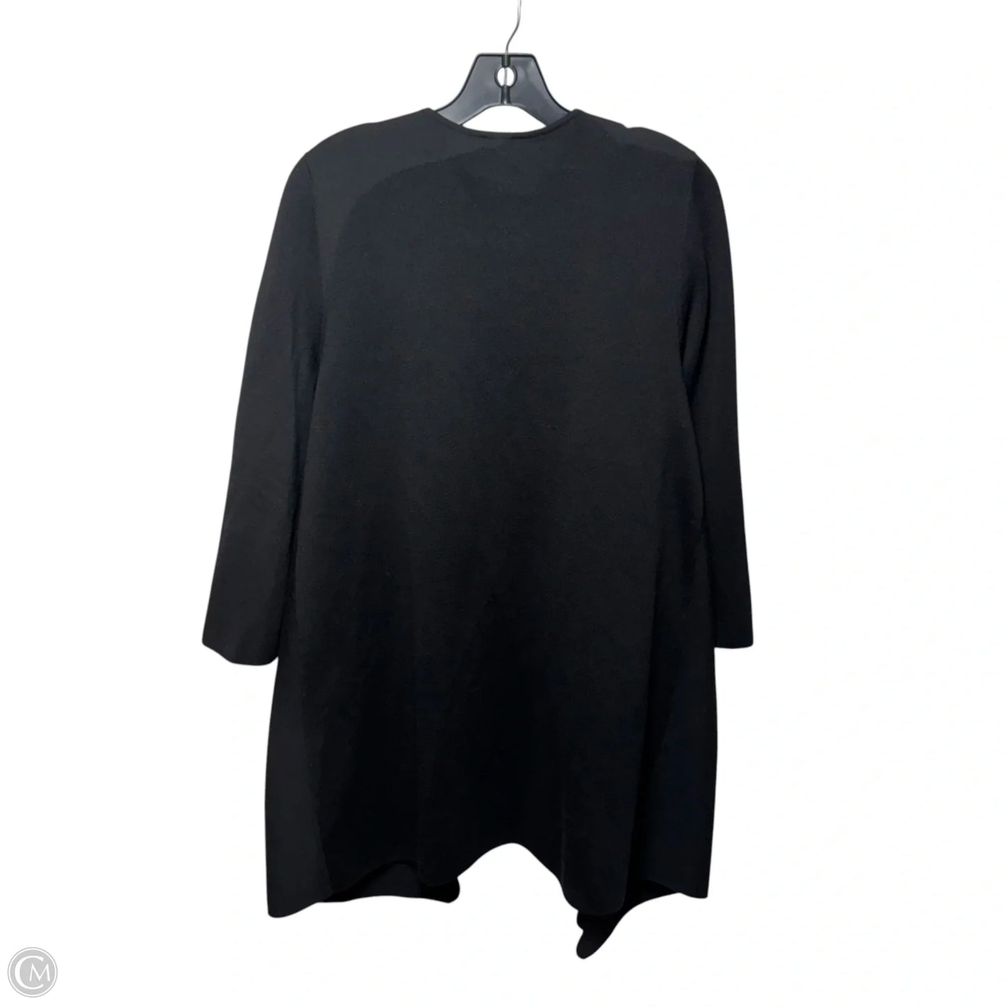 Scalloped Sweater Cardigan By Talbots In Black, Size: 1x
