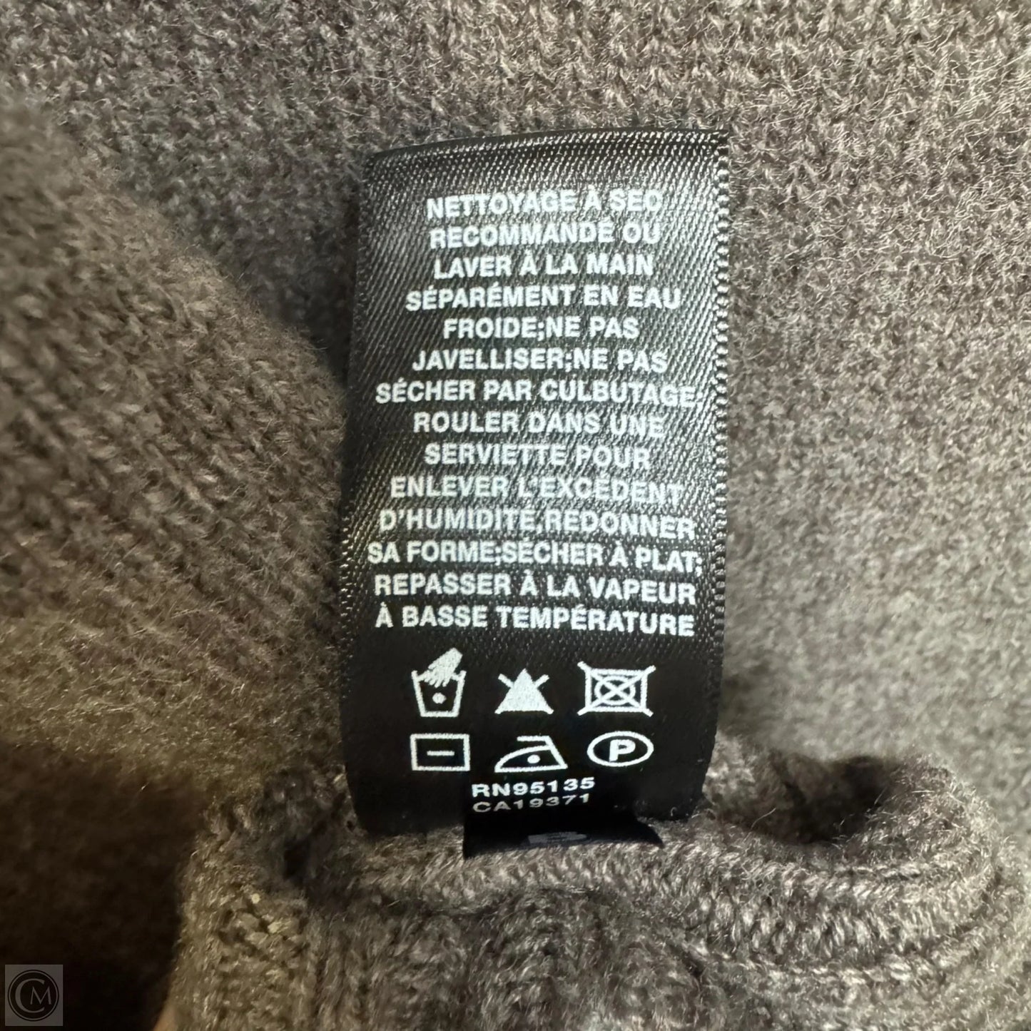 Sweater Cashmere Designer By Lafayette 148 In Brown, Size: M
