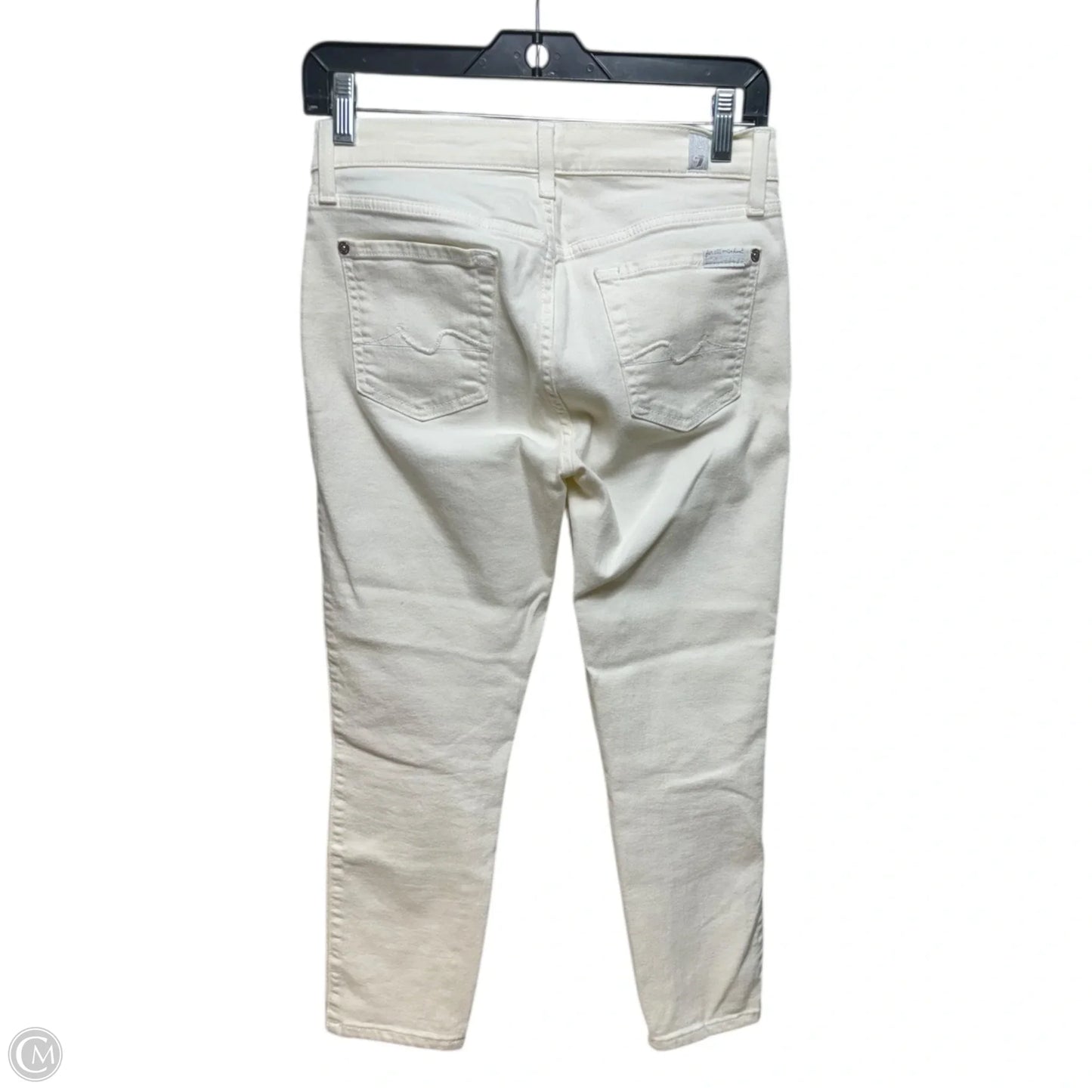 Jeans Skinny By Seven 7 In Cream, Size: 2