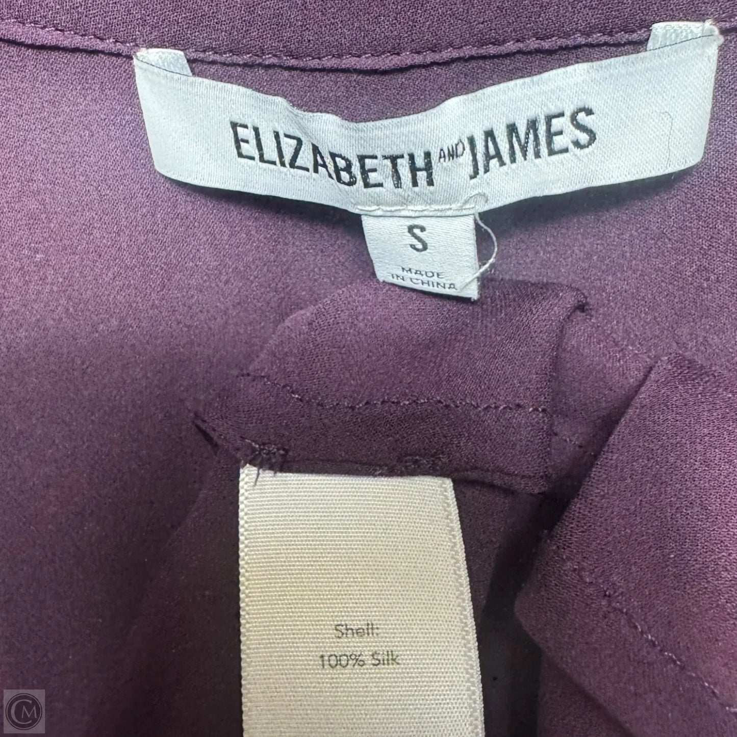 Silk Top Long Sleeve By Elizabeth And James In Purple, Size: S