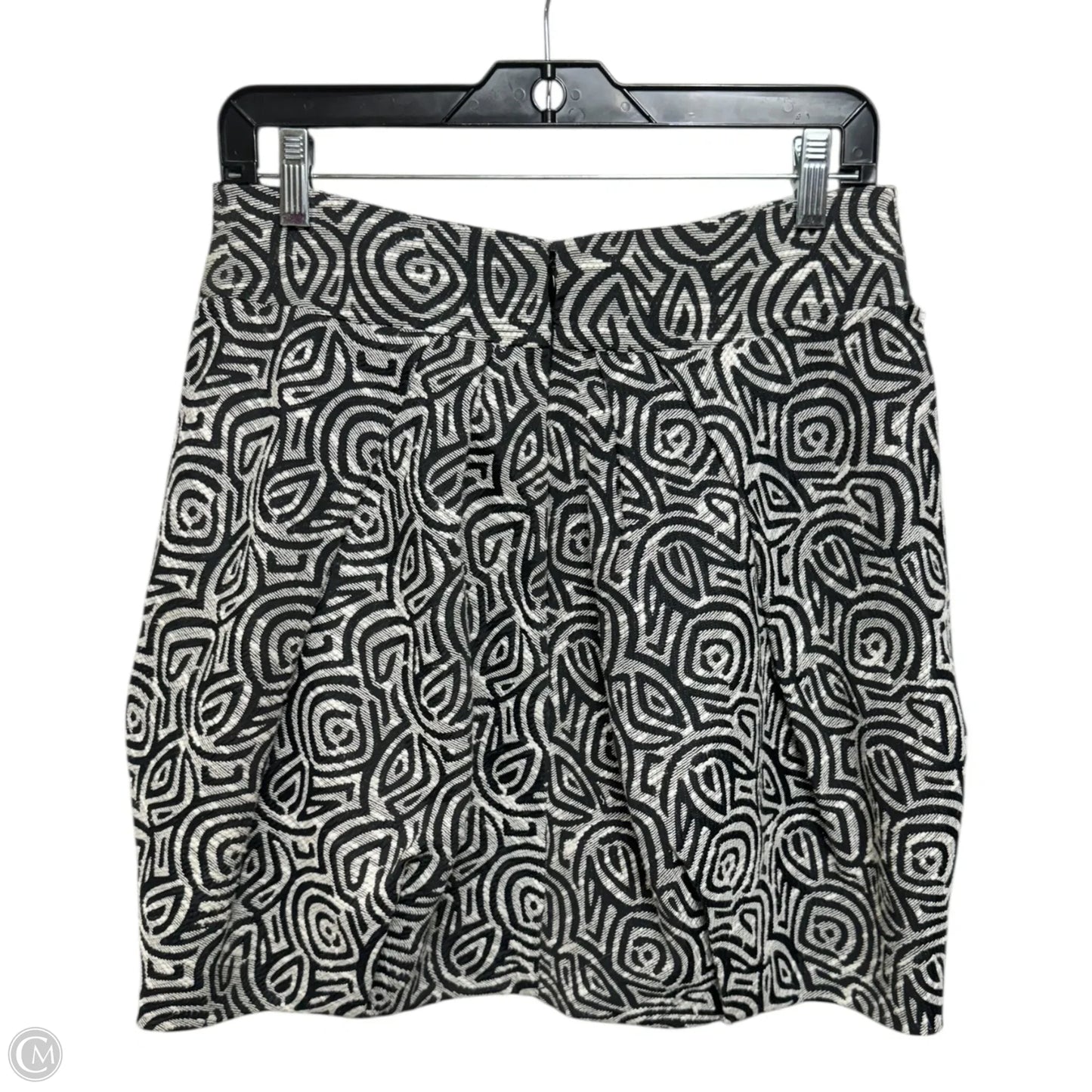 Skirt Mini & Short By Eva Franco In Black & Cream, Size: 6