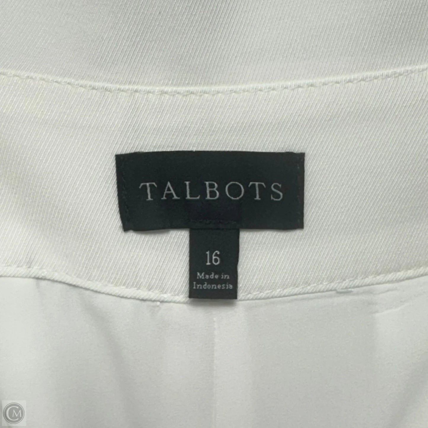 Pants Cropped By Talbots In White, Size: 16