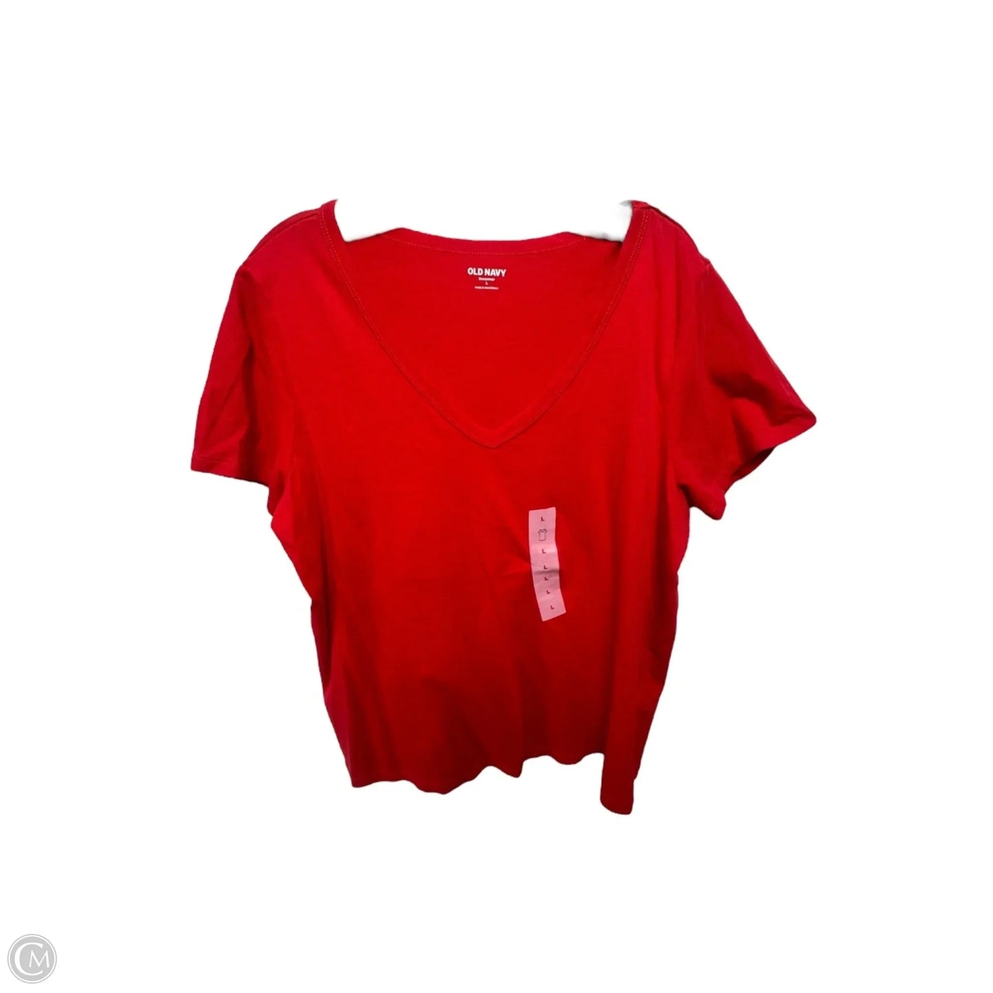 Top Short Sleeve Basic By Old Navy In Red, Size: L