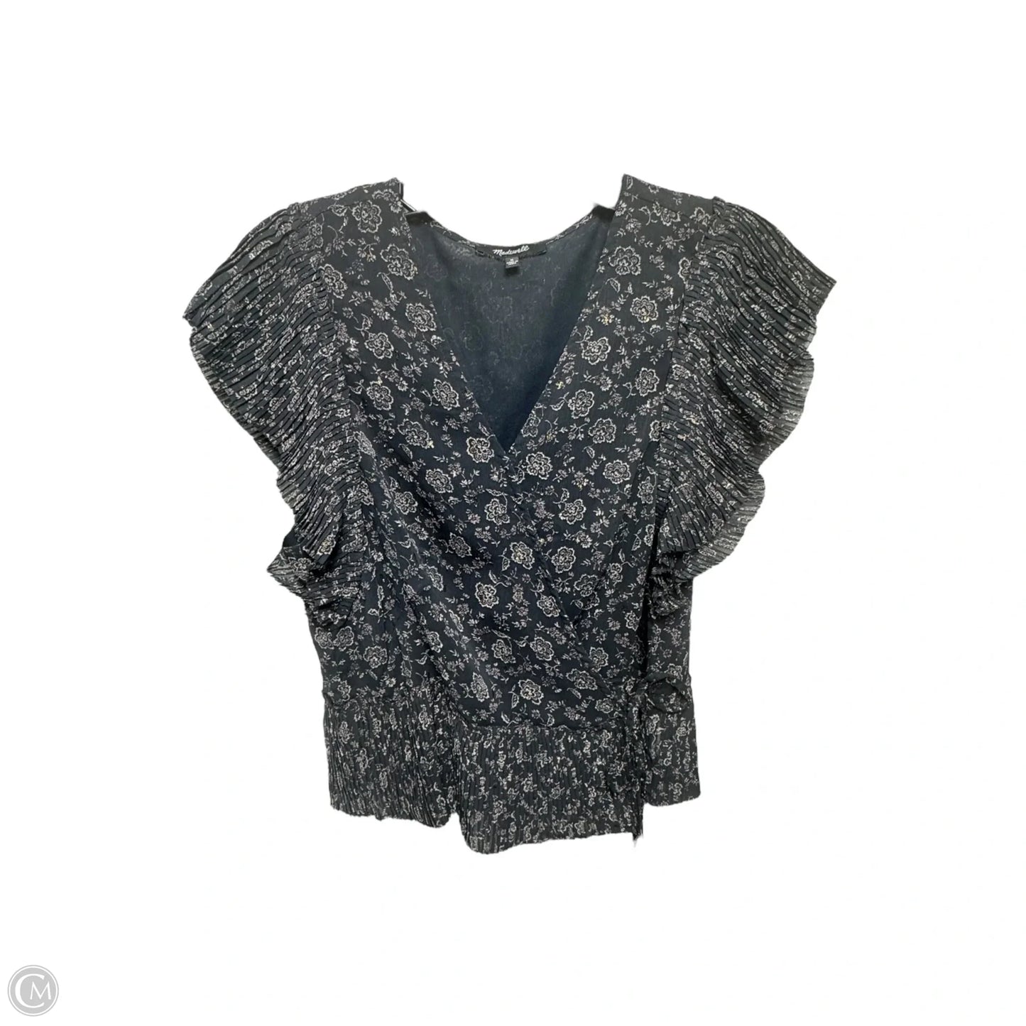 Top Short Sleeve By Madewell In Floral Print, Size: M