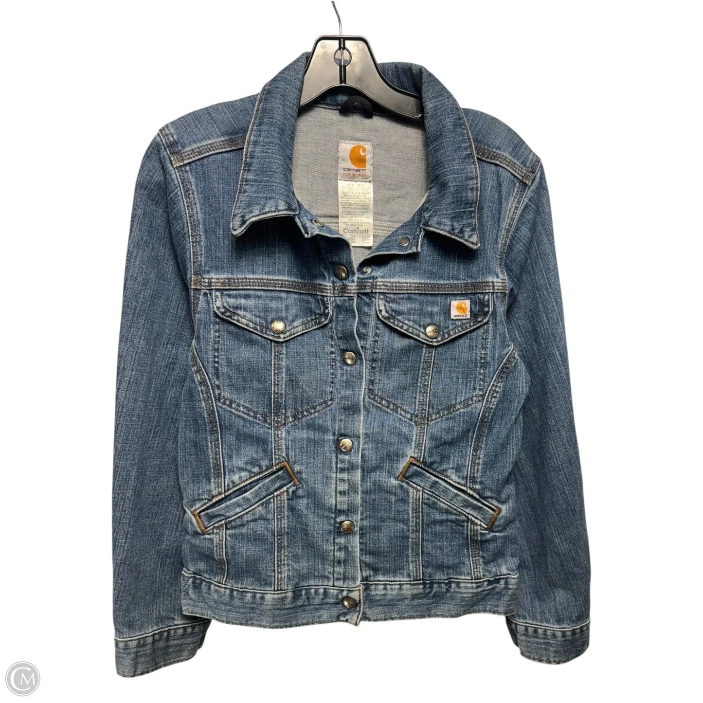 Jacket Denim By Carhartt In Blue Denim, Size: XS