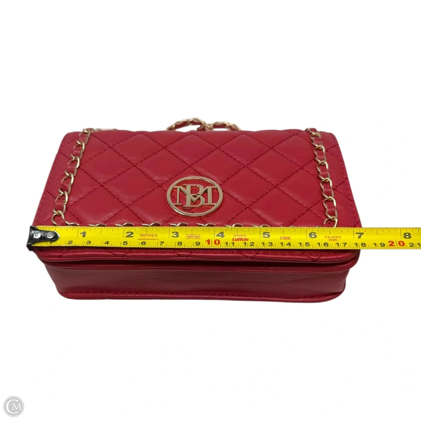 Vegan Leather Diamond Quilted Crossbody By Badgley Mischka, Size: Small