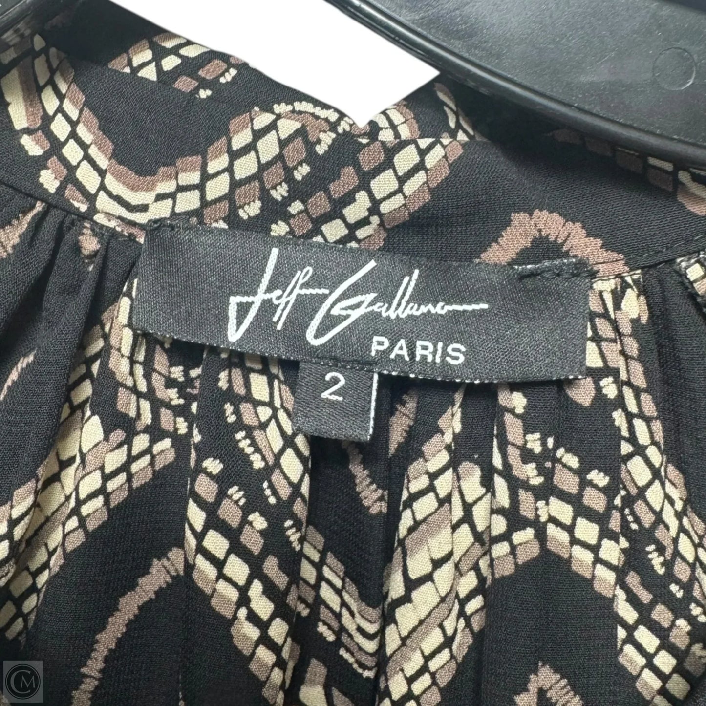 Belted Midi Shirt Dress By Jeff Gallano In Black & Cream, Size: 2