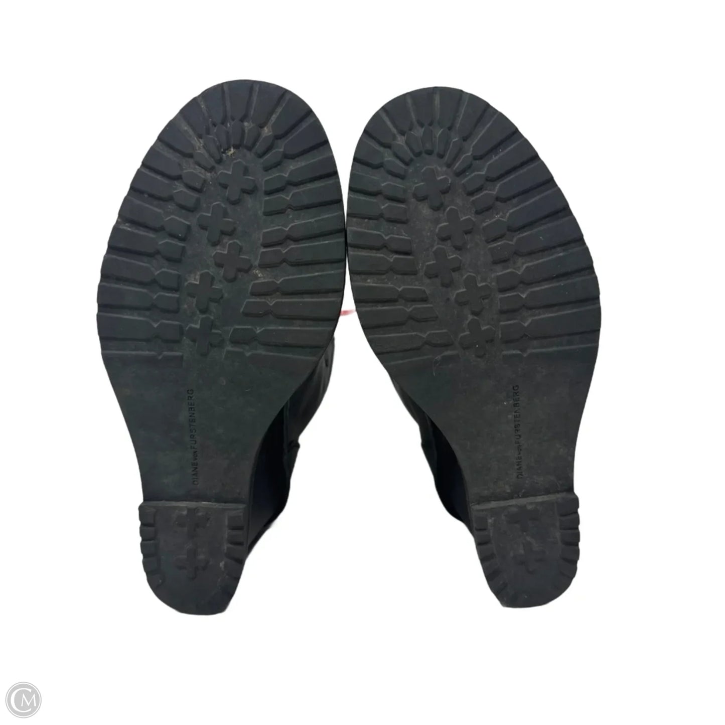 Sapna Lace Up Wedge Boots Designer By Diane Von Furstenberg In Black & Red, Size: 7