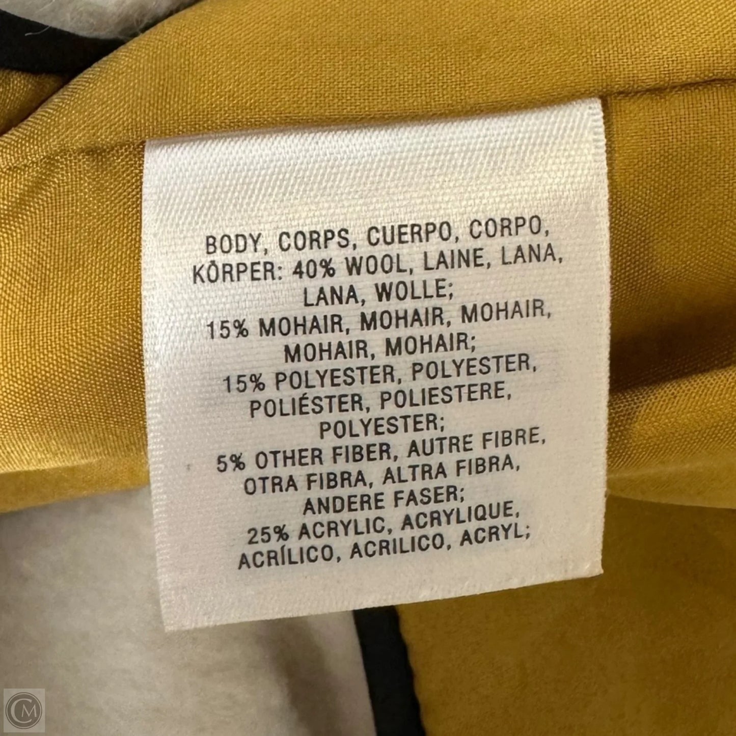 Wool Blend Coat By Elevenses In Black & White, Size: 00P