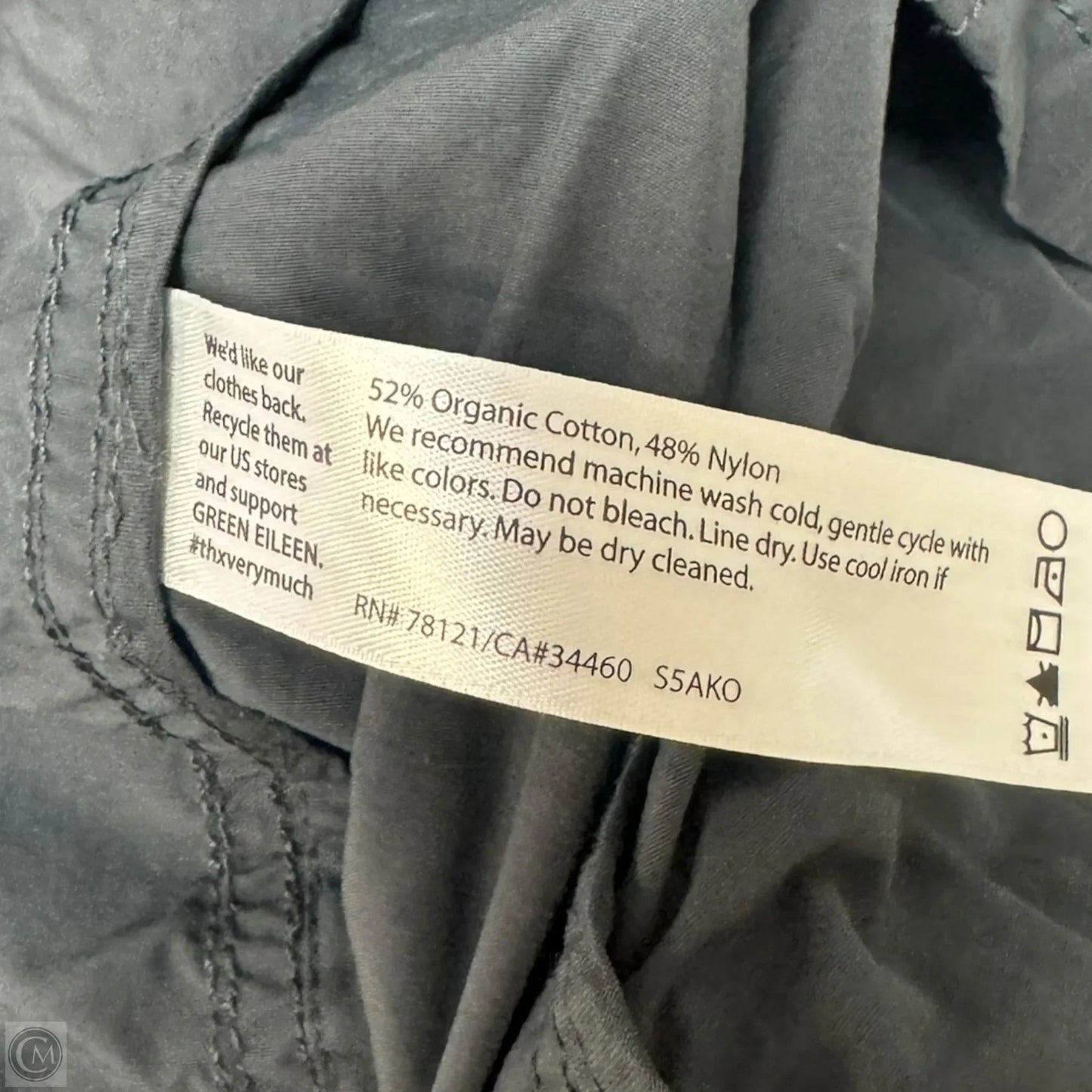 Jacket Windbreaker By Eileen Fisher In Grey, Size: L