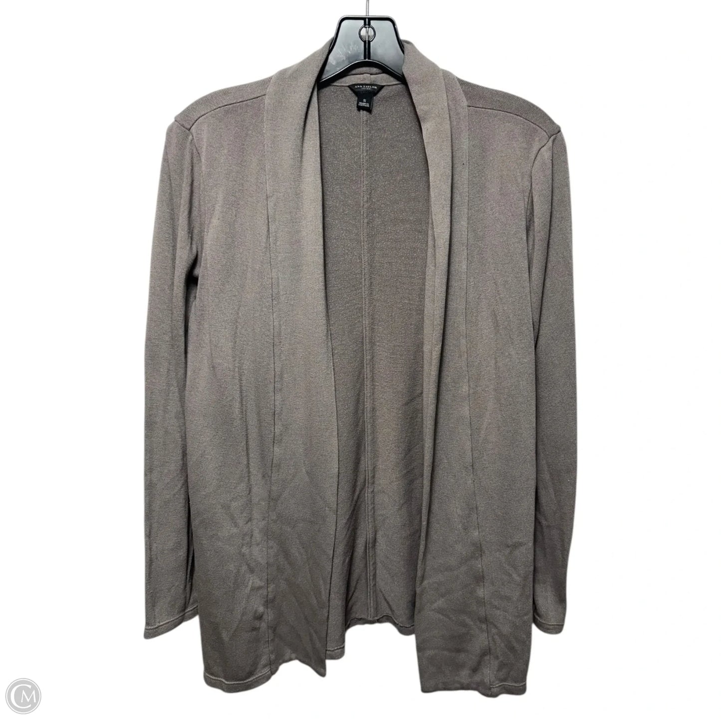 Sweater Cardigan By Ann Taylor In Taupe, Size: S