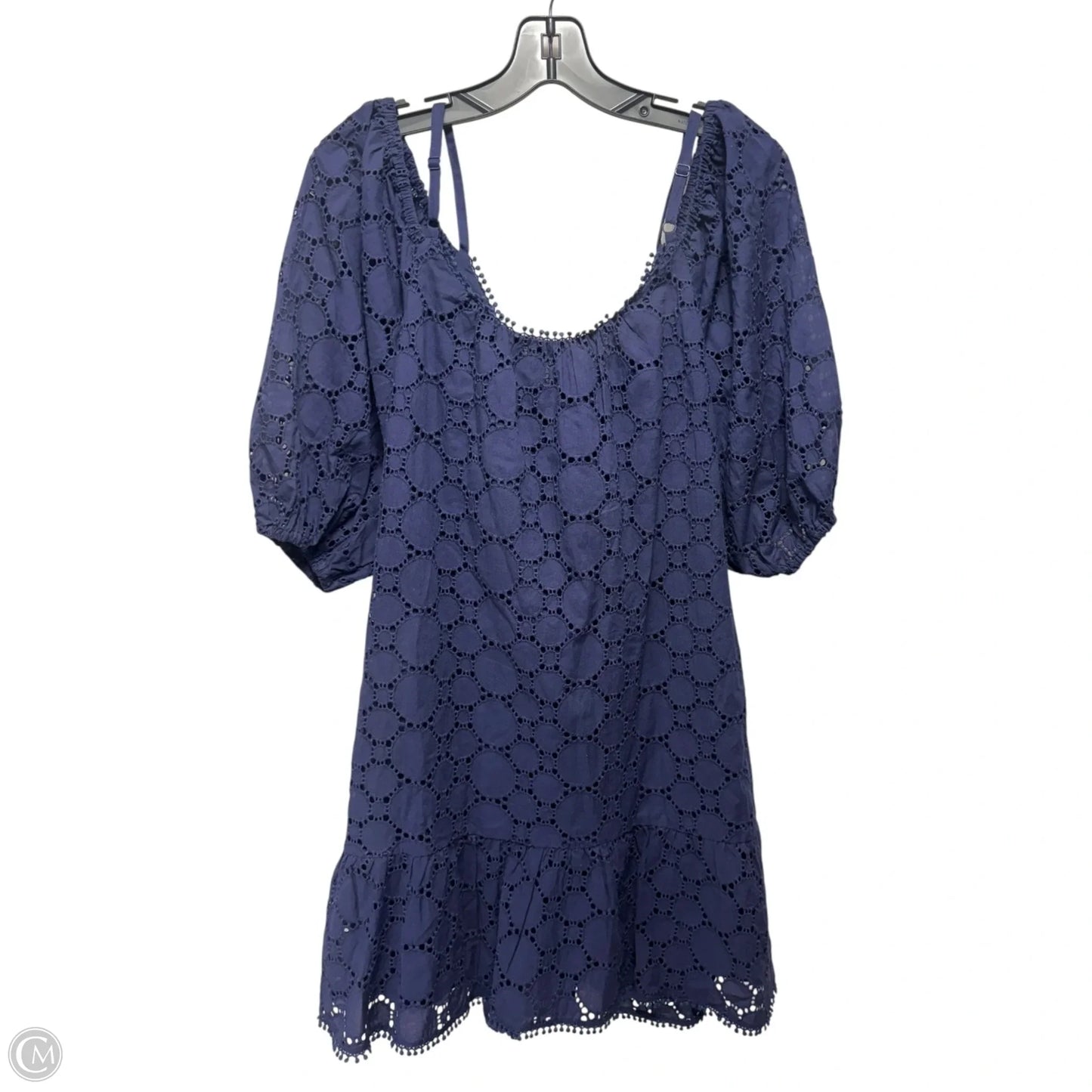 Henrieta Eyelet Cold Shoulder Mini Dress By Parker In Navy, Size: S