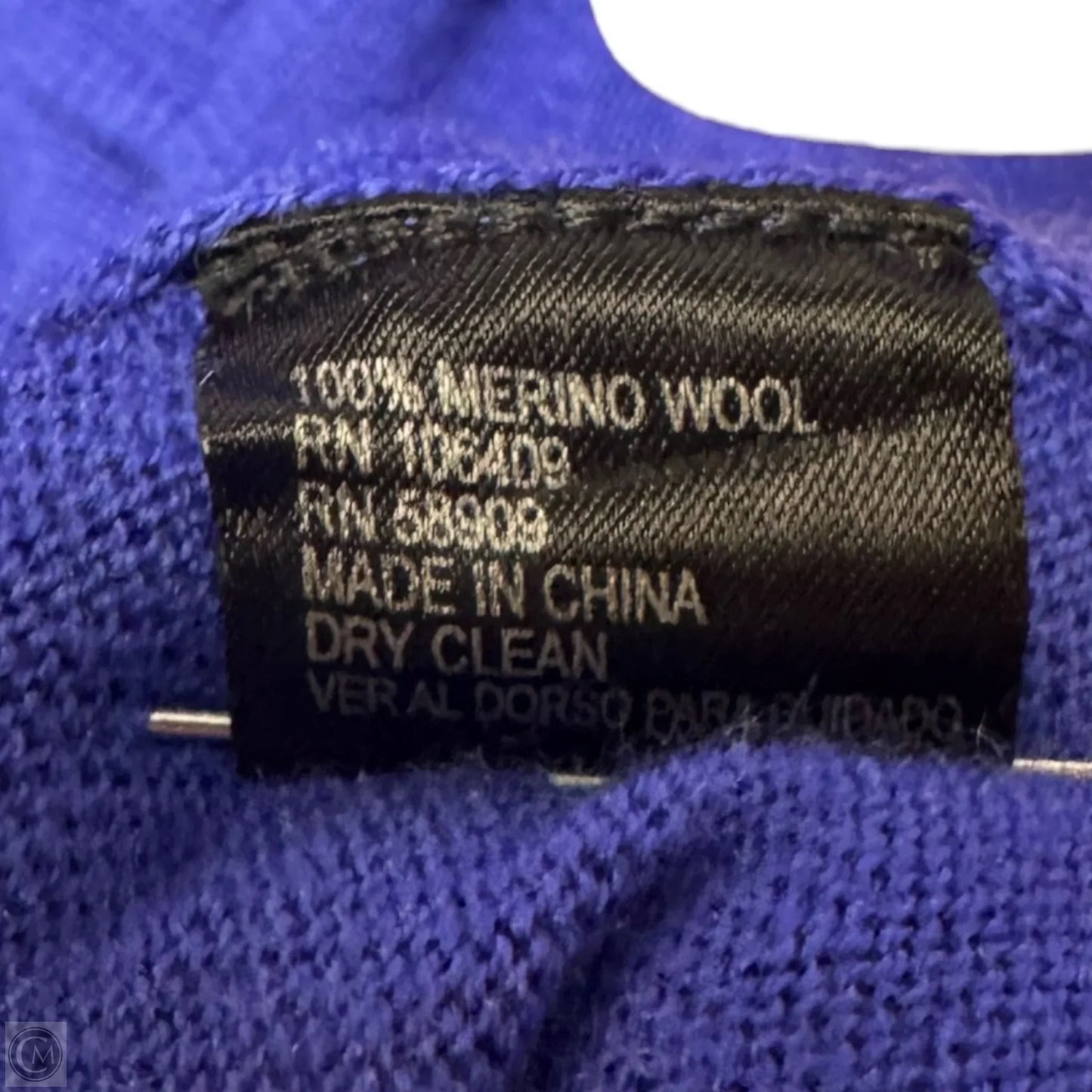 Wool Sweater By Antonio Melani In Blue, Size: M