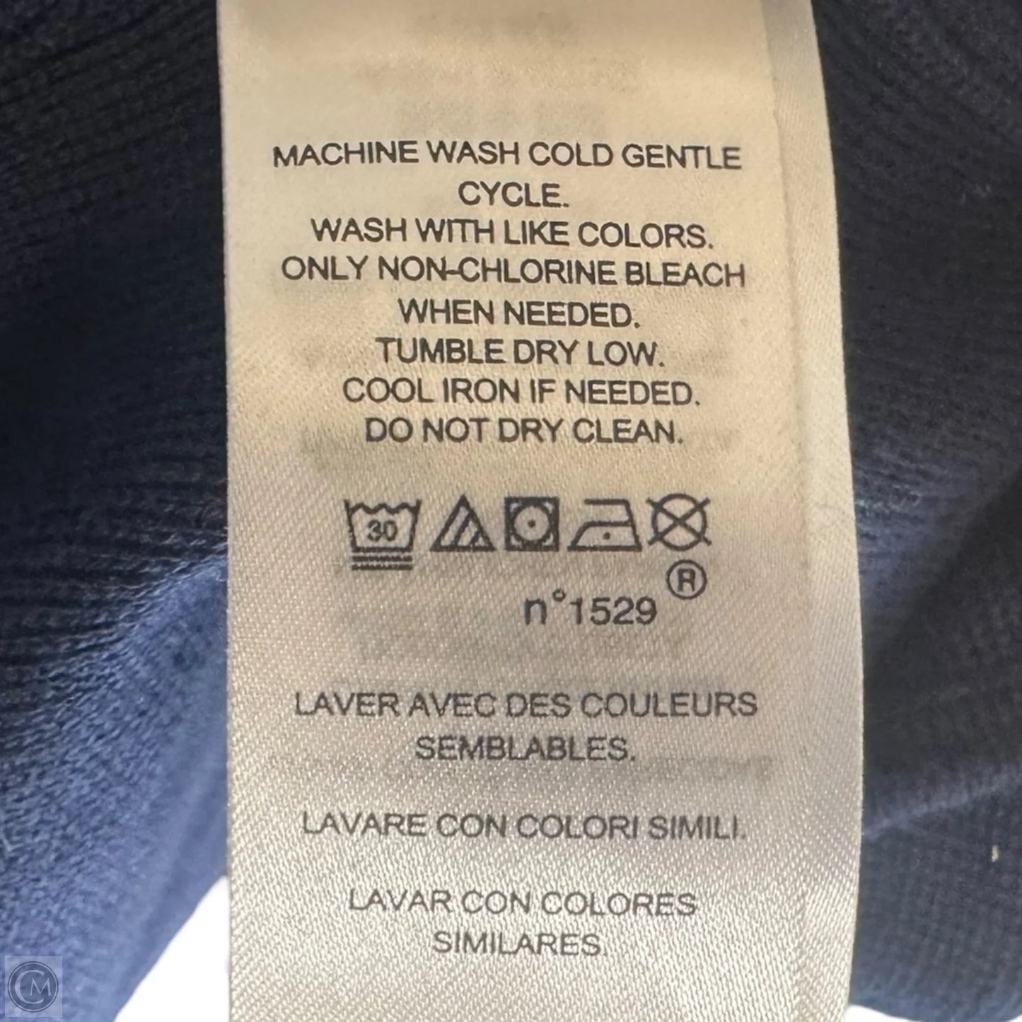 Belted Combed Cotton-Blend Blazer By Lauren By Ralph Lauren In French Navy, Size: 3X