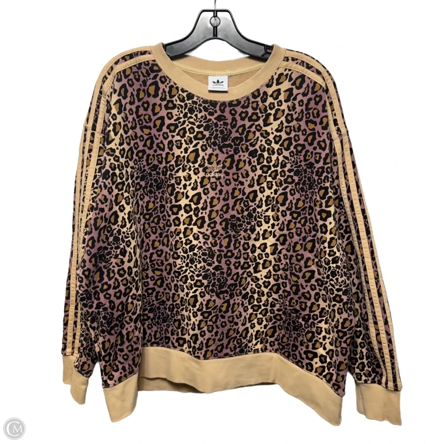 Athletic Sweatshirt Crewneck By Adidas In Animal Print, Size: Xl