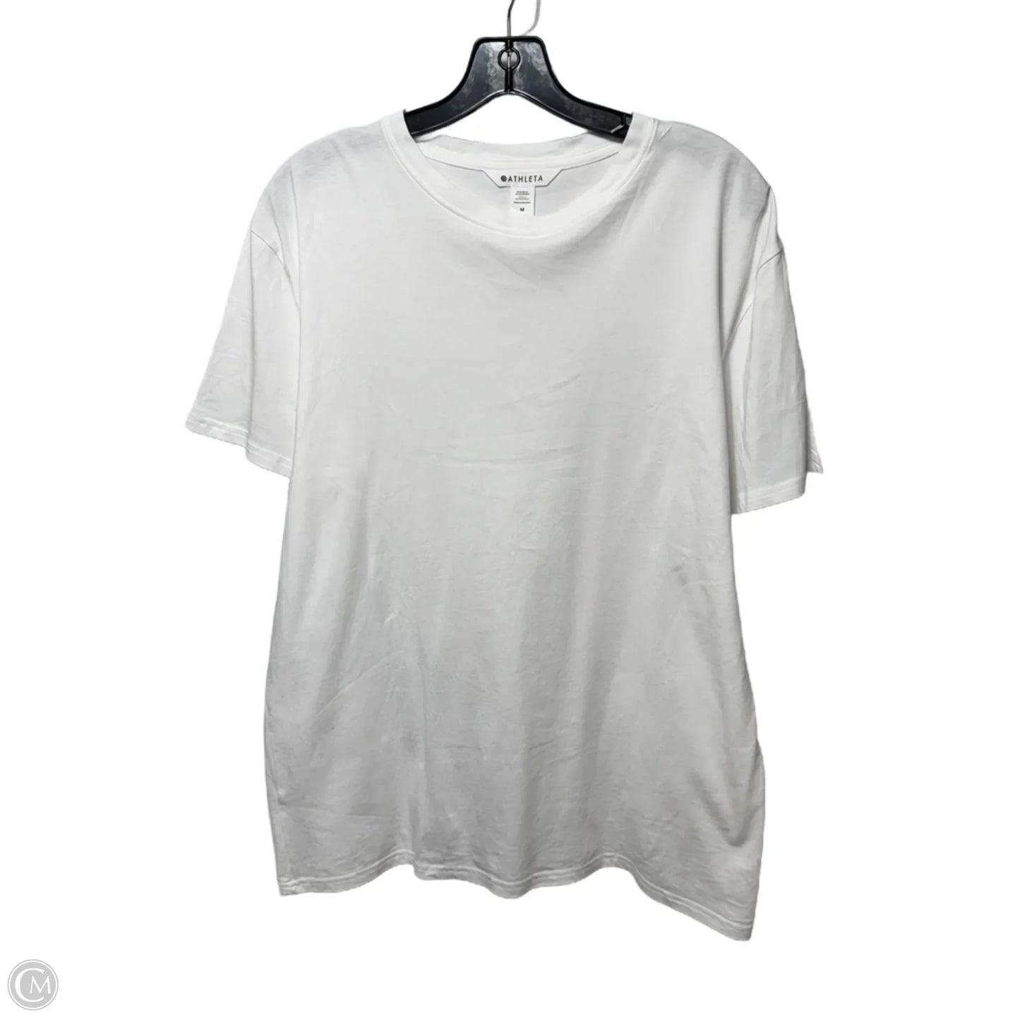 Athletic Top Short Sleeve By Athleta In White, Size: M