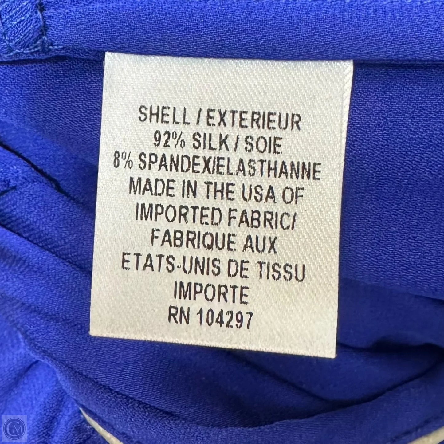 Silk Jumpsuit Designer By Milly In Blue, Size: 6