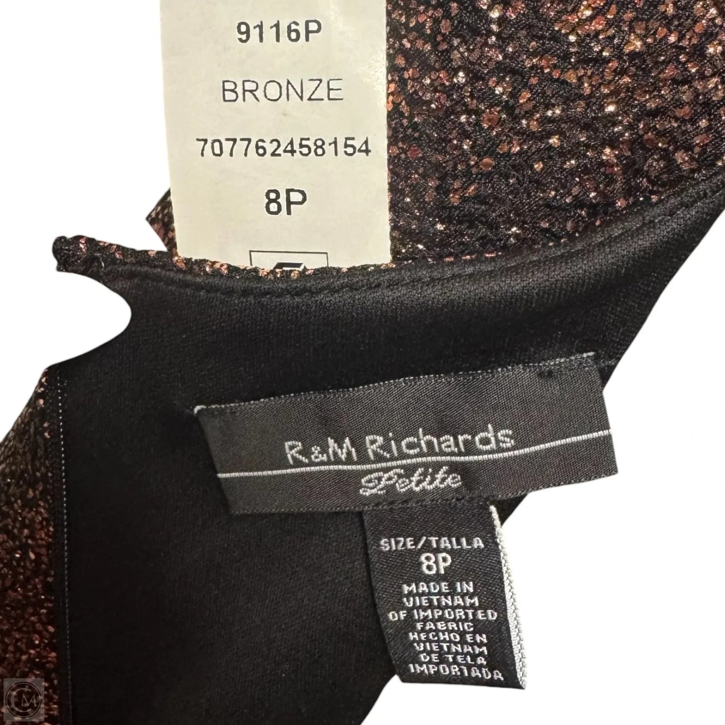 Dress Party Long By R & M Richards In Bronze, Size: 8p