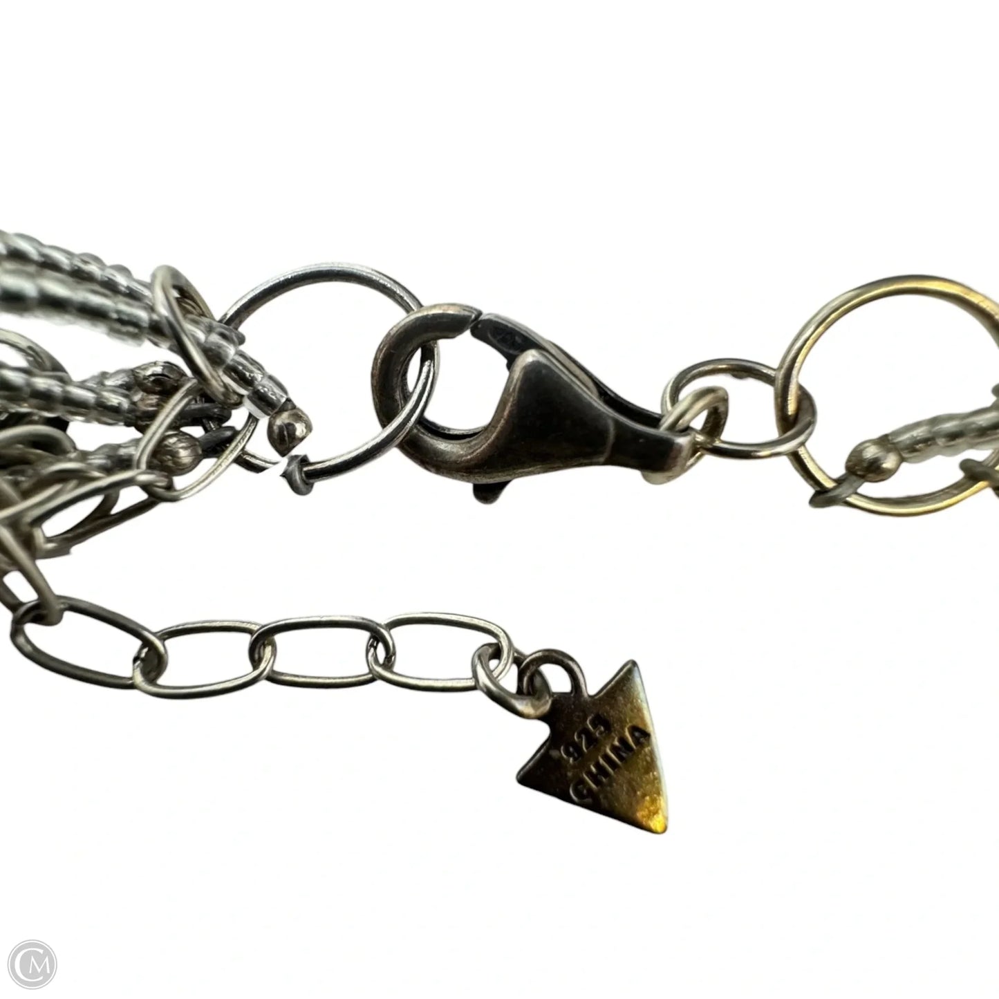 Hailstone Hematite Layered Beaded Necklace Sterling Silver By Silpada