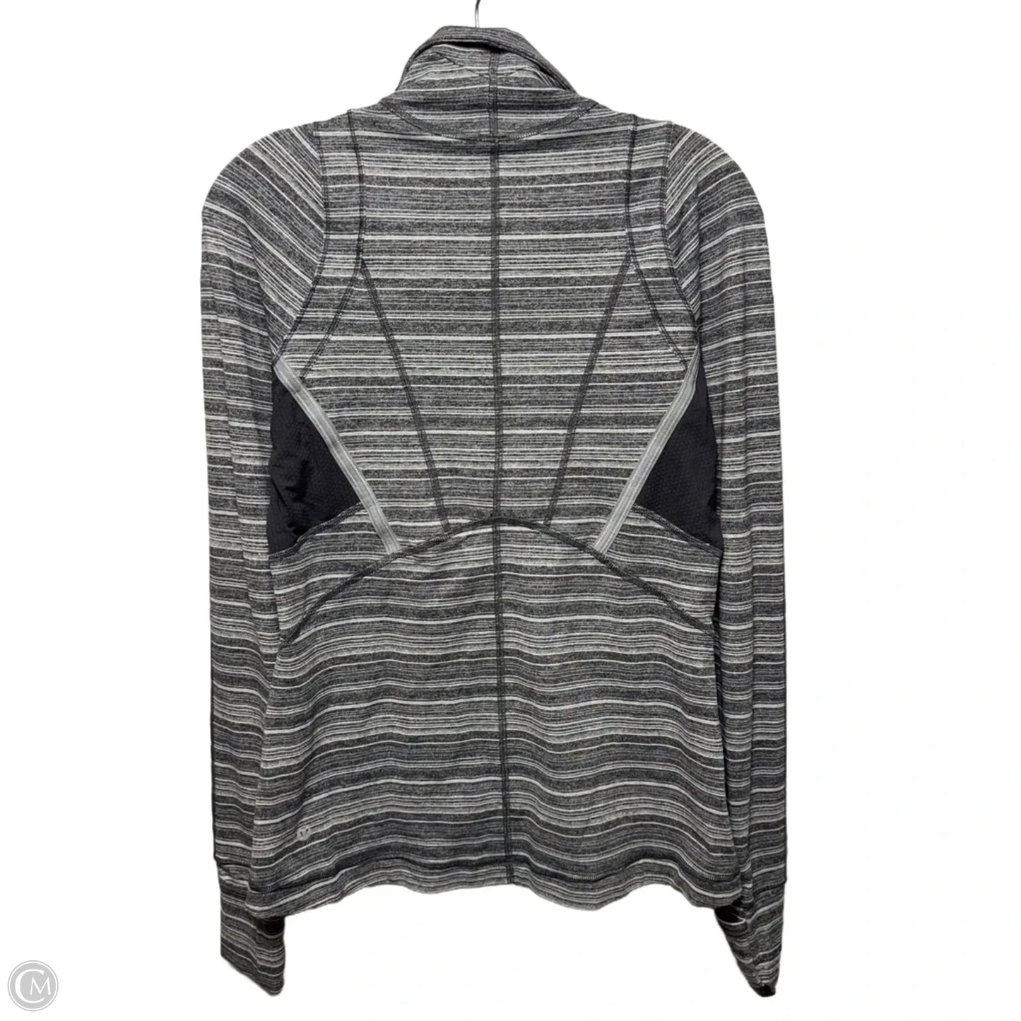 Rulu Pace Setter Half Zip Pullover Top By Lululemon In Striped Pattern, Size: 10